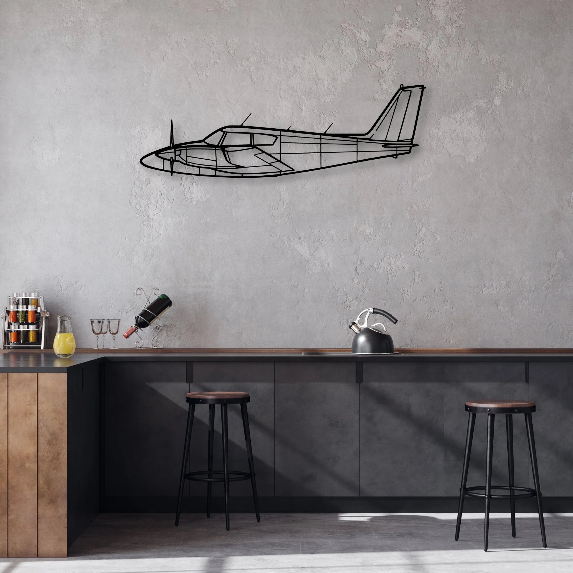 F-16A Classic Aircraft Silhouette Metal Wall Art - Aviation Hangar Decor