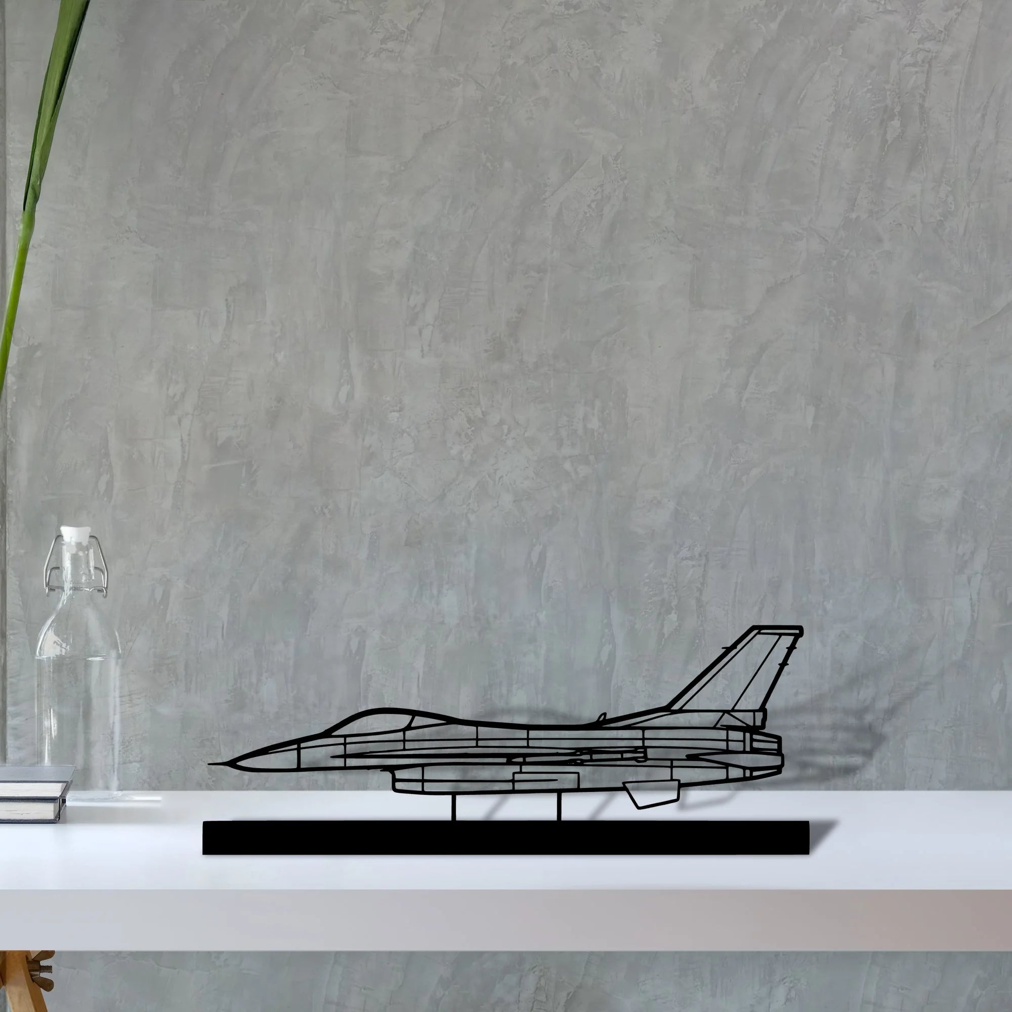 f-16c-block-50-2 Silhouette Metal Art Stand - Aero Silhouette