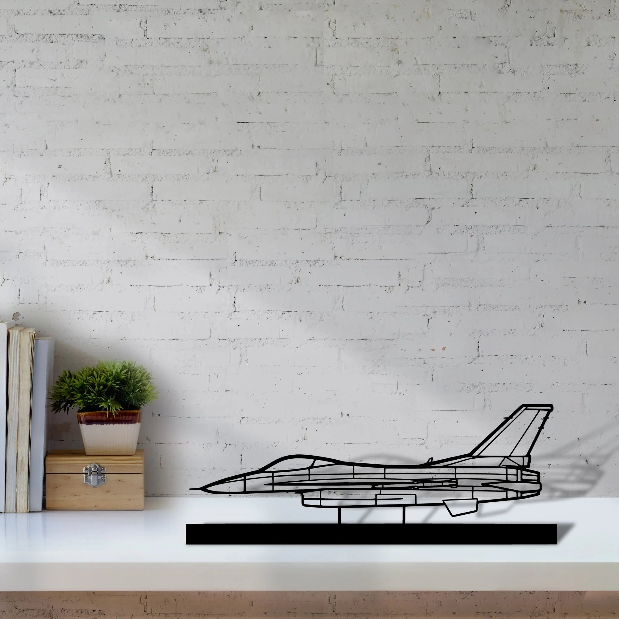 f-16c-block-50-2 Silhouette Metal Art Stand - Aero Silhouette