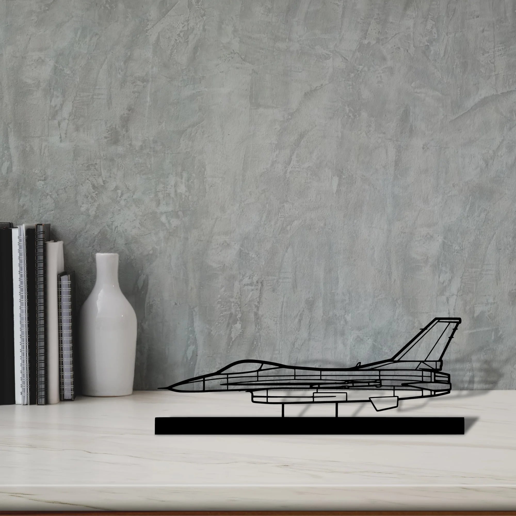 f-16c-block-50-2 Silhouette Metal Art Stand - Aero Silhouette