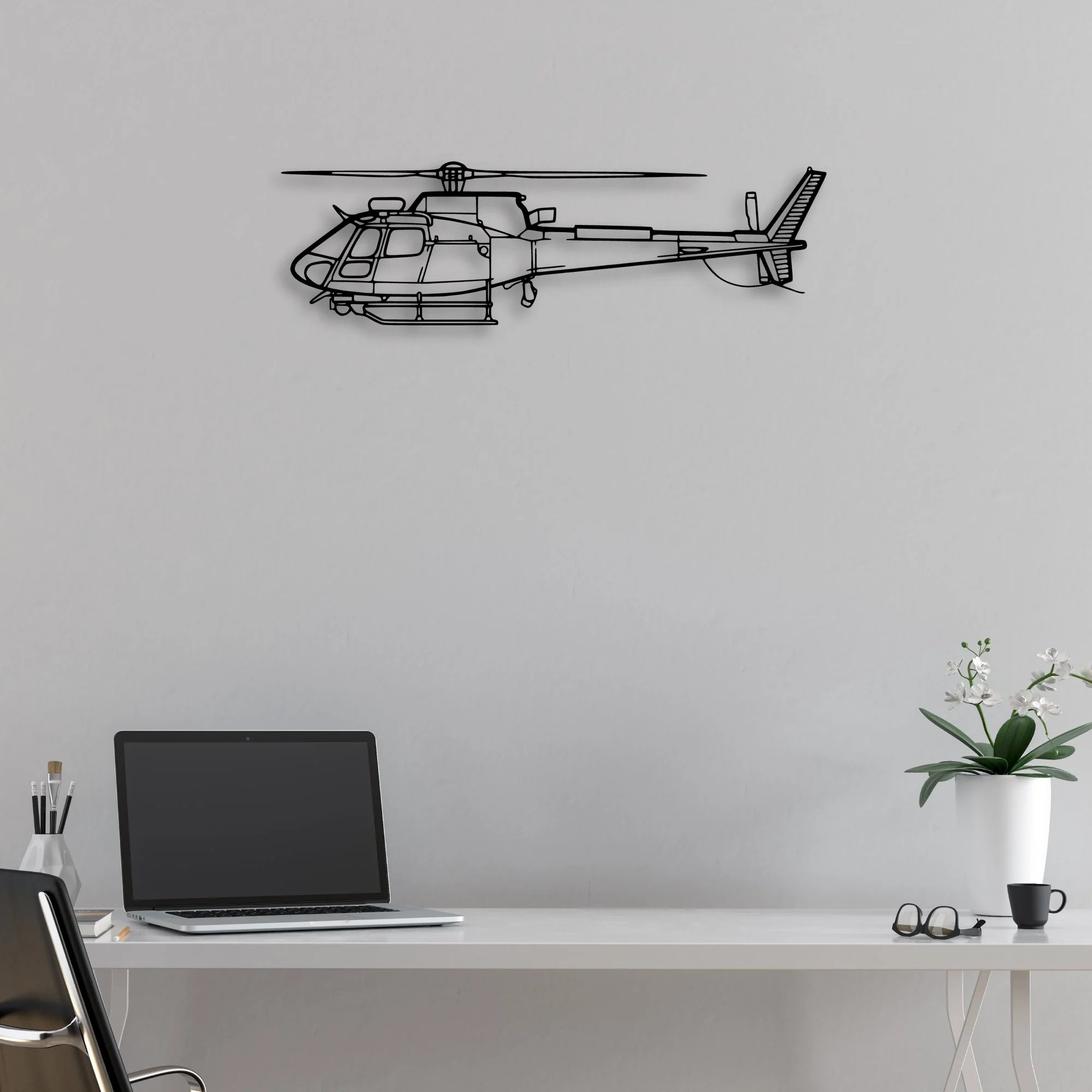 F-16C Block 50 Classic Aircraft Silhouette Metal Wall Art - Aviation Hangar Decor