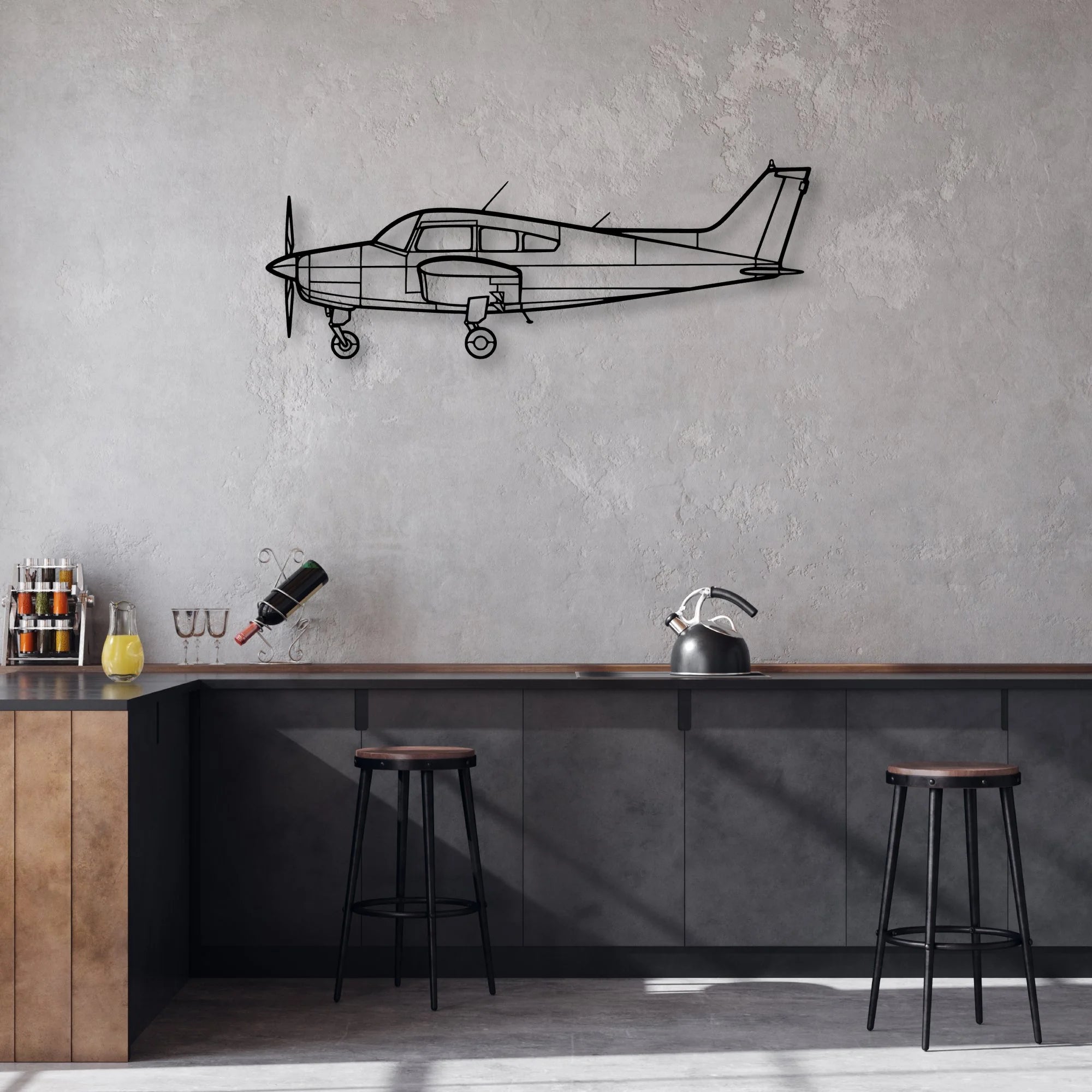 F A-18F Super Hornet Classic Aircraft Silhouette Metal Wall Art - Aviation Hangar Decor
