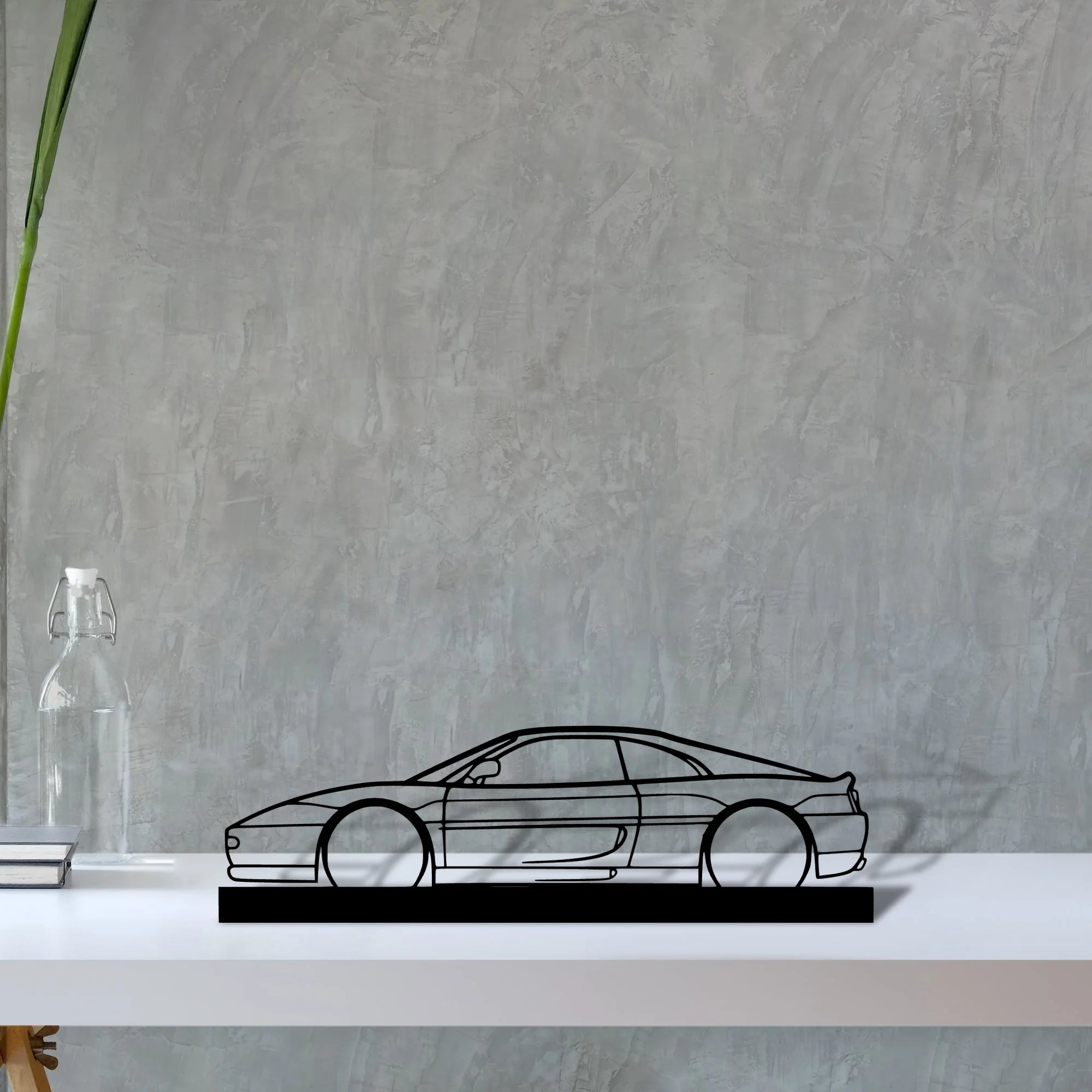 f355 Silhouette Metal Art Stand - Aero Silhouette