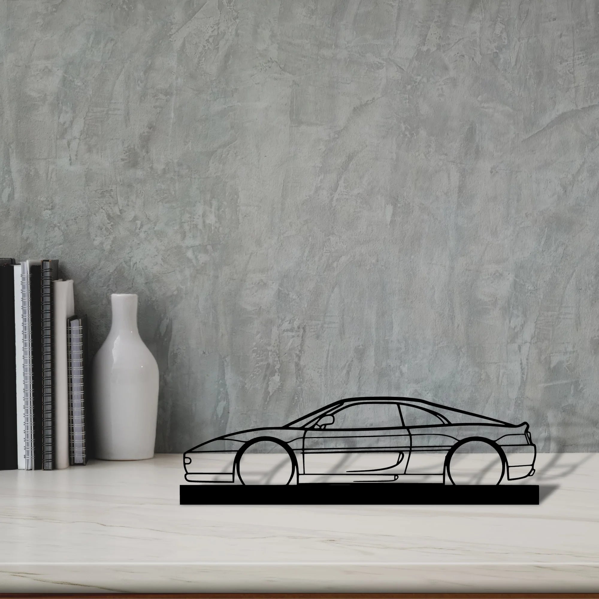 f355 Silhouette Metal Art Stand - Aero Silhouette