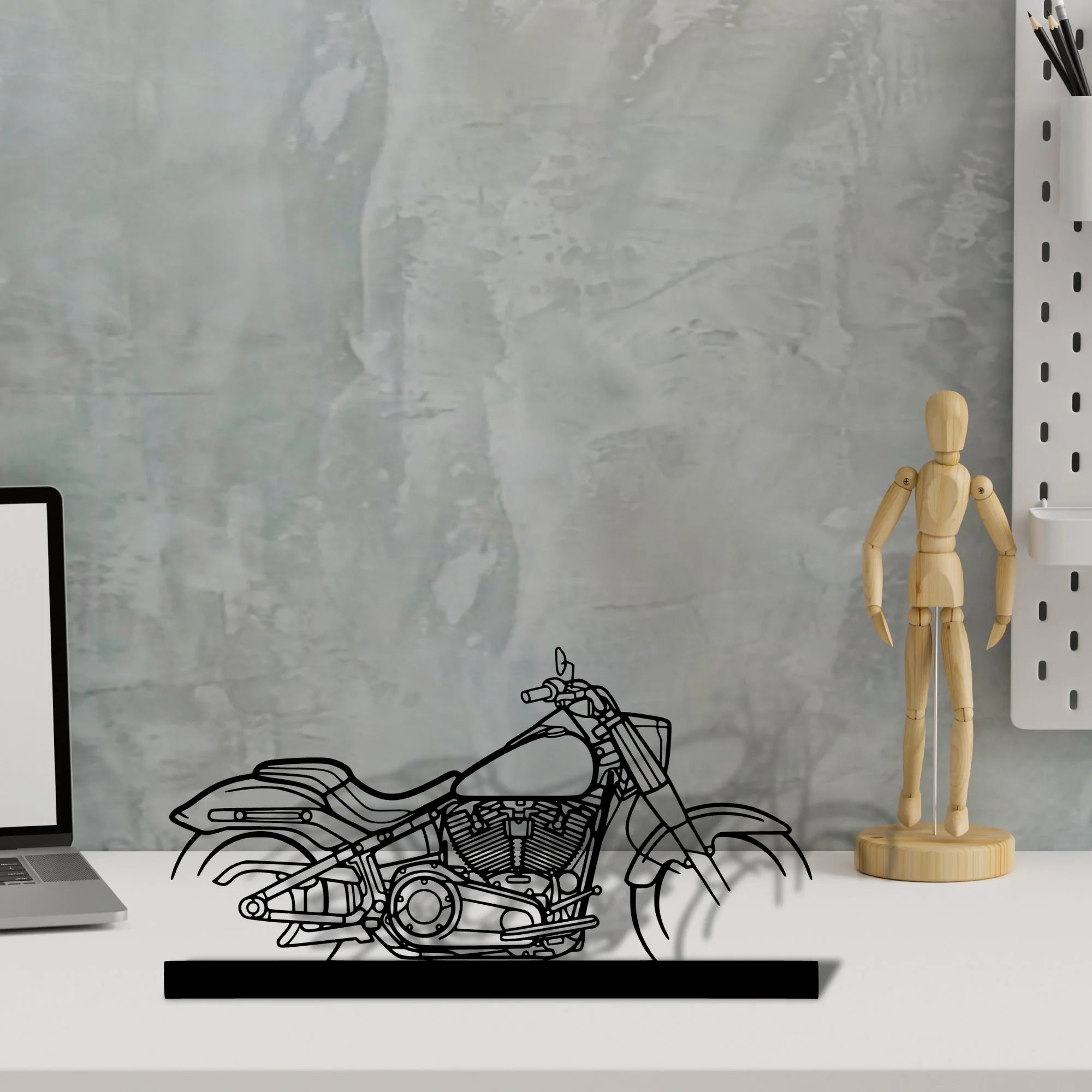 fat-boy Silhouette Metal Art Stand - Aero Silhouette