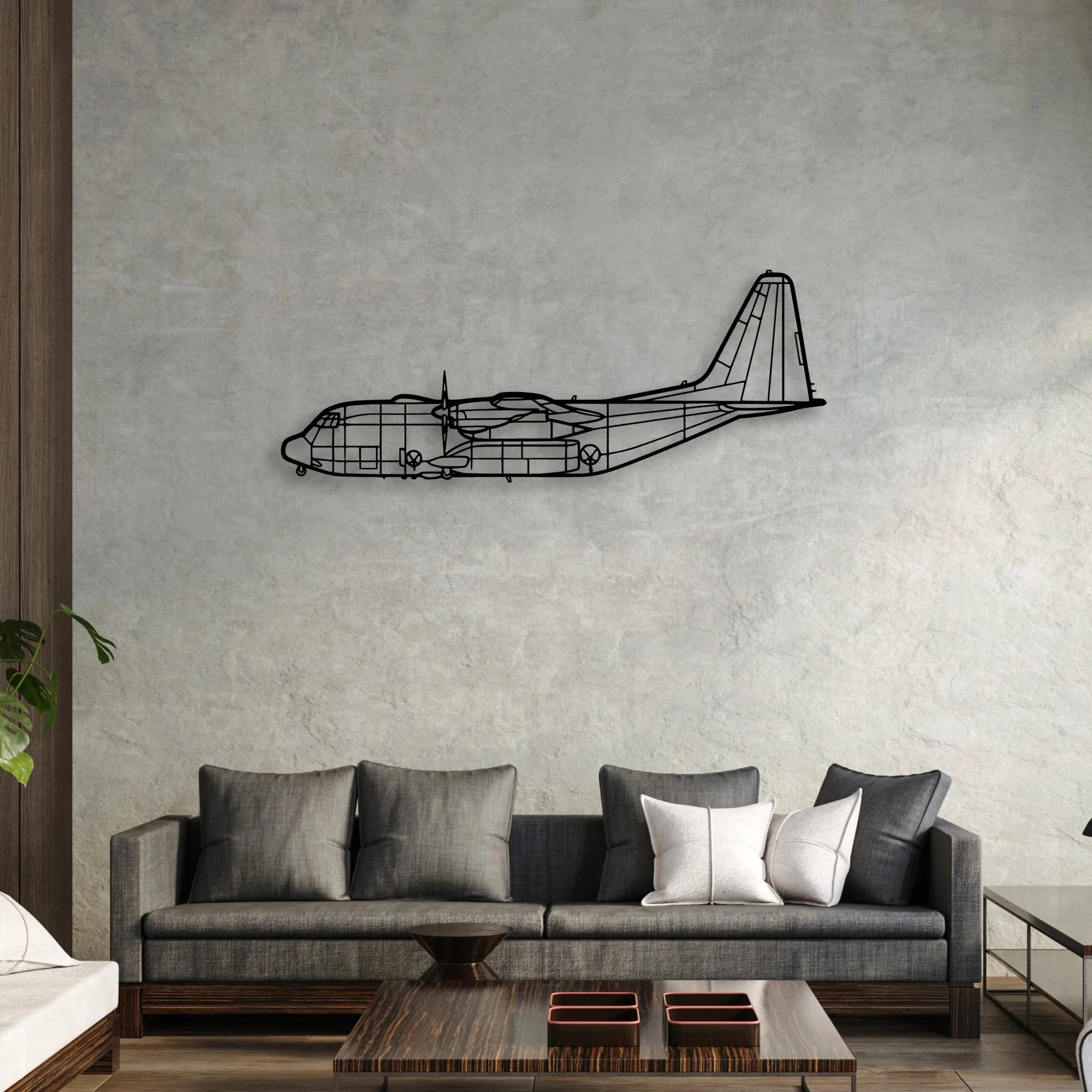 G550 Classic Aircraft Silhouette Metal Wall Art - Aviation Hangar Decor