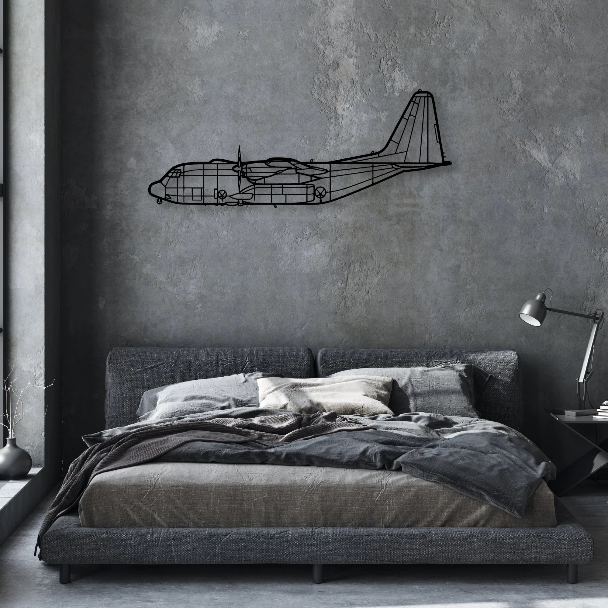 G550 Classic Aircraft Silhouette Metal Wall Art - Aviation Hangar Decor