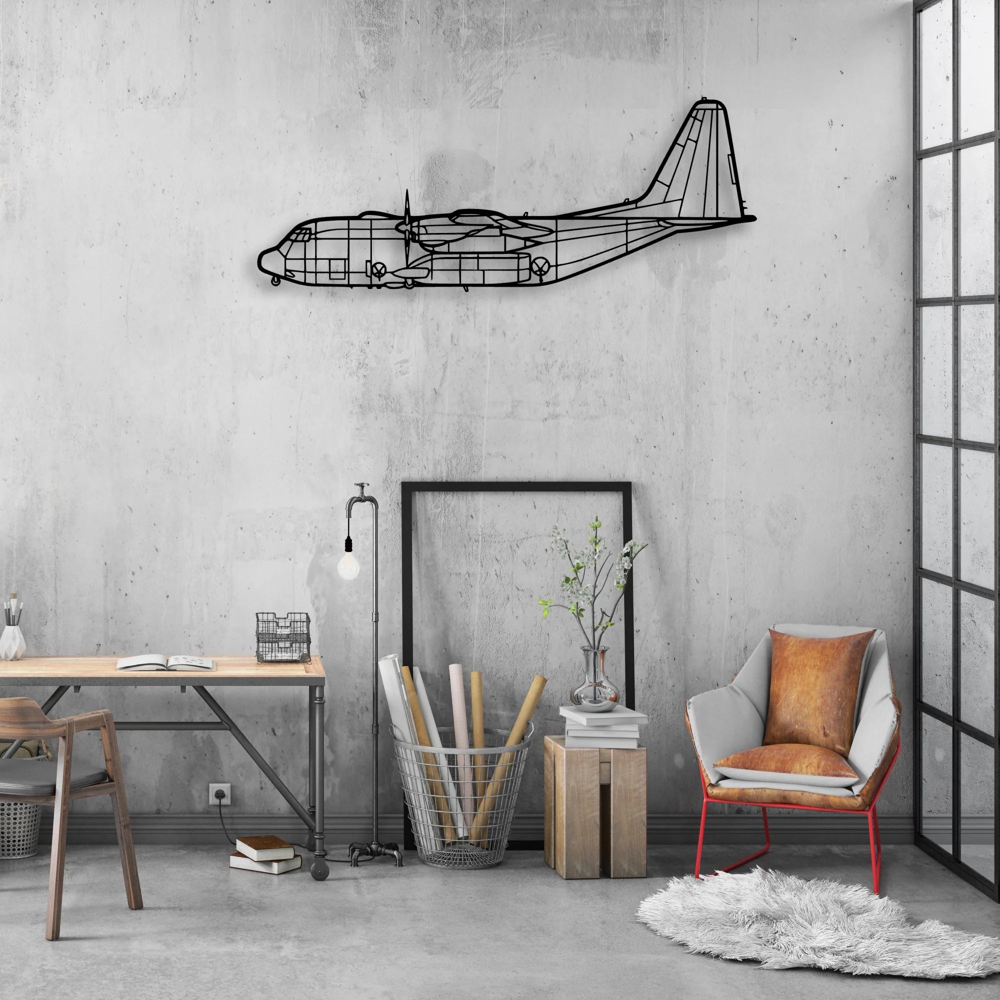 G550 Classic Aircraft Silhouette Metal Wall Art - Aviation Hangar Decor