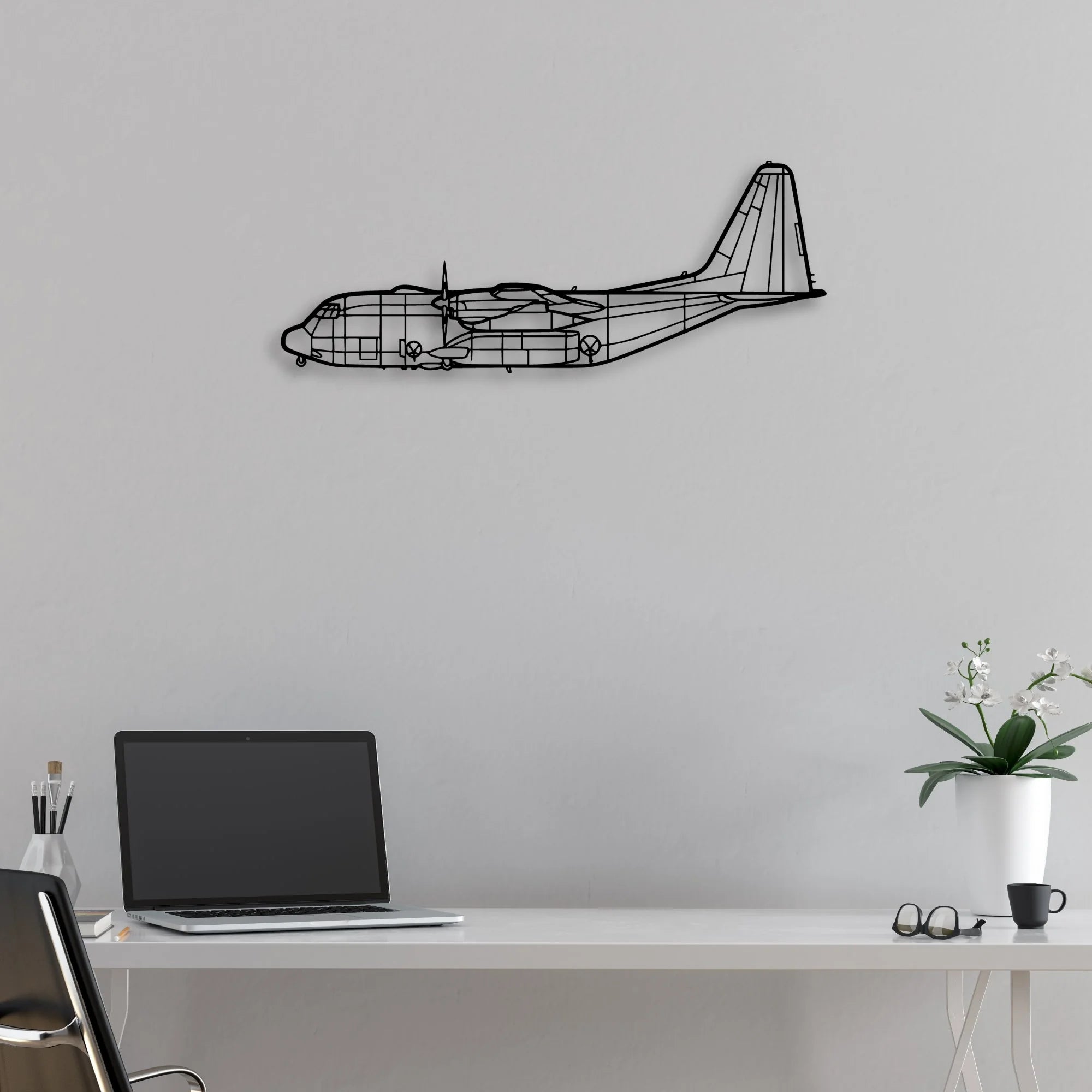 G550 Classic Aircraft Silhouette Metal Wall Art - Aviation Hangar Decor
