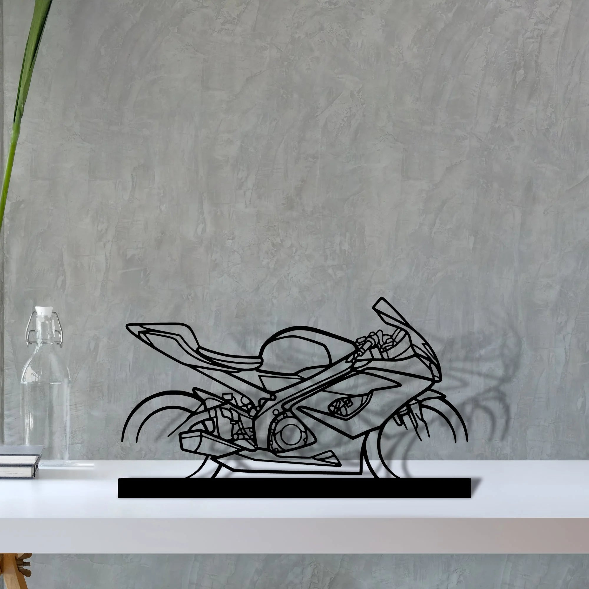 gsx-r-1000 Silhouette Metal Art Stand - Aero Silhouette