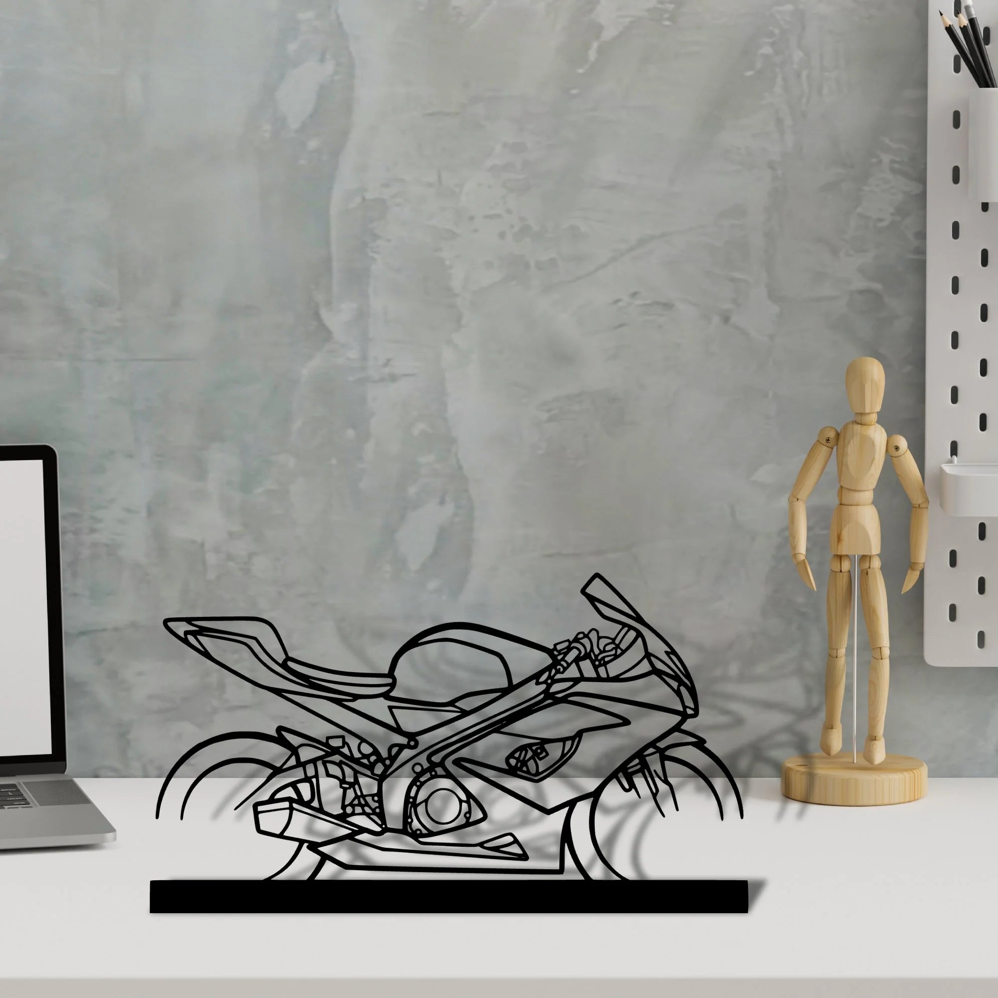 gsx-r-1000 Silhouette Metal Art Stand - Aero Silhouette
