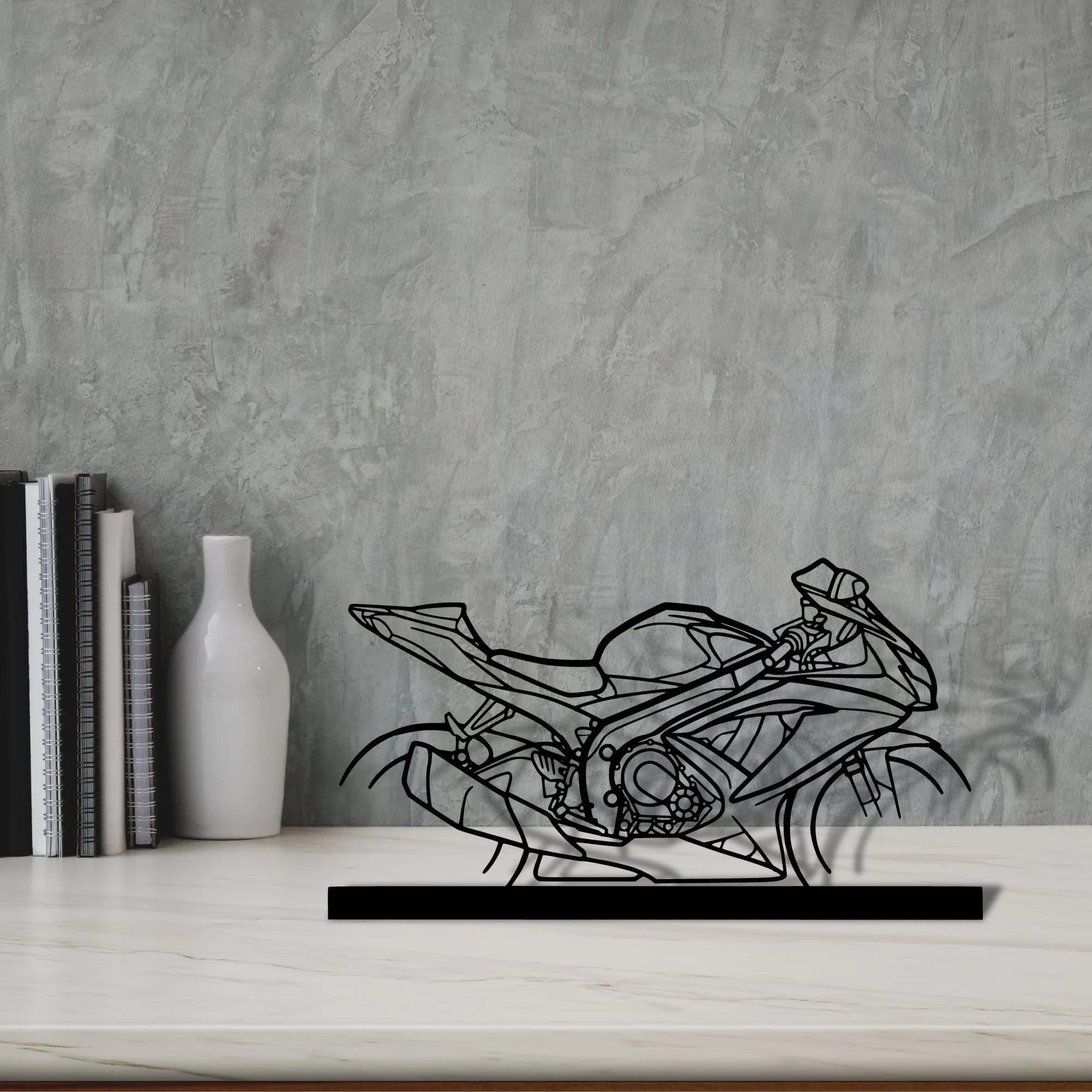 gsx-r-2 Silhouette Metal Art Stand - Aero Silhouette