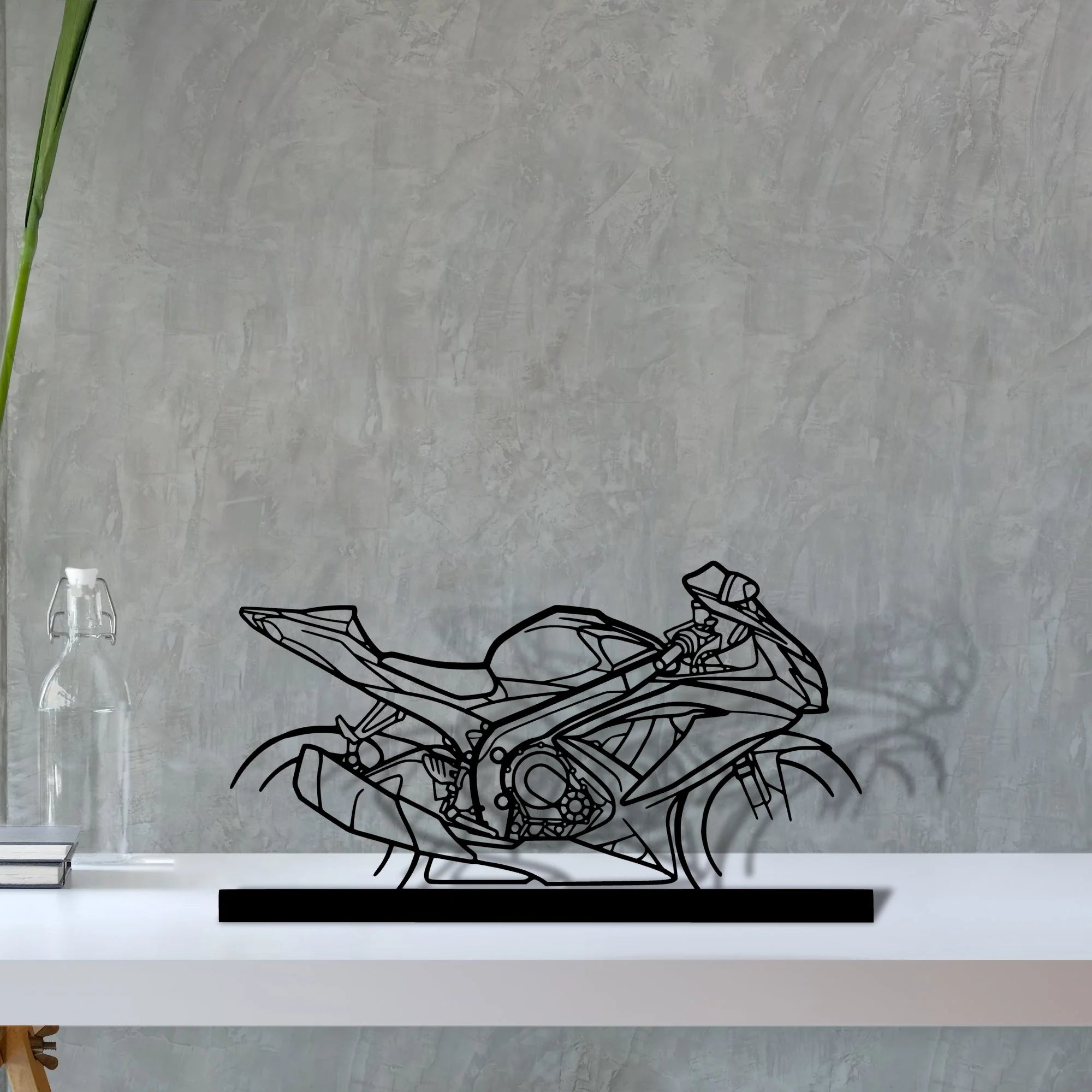 gsx-r Silhouette Metal Art Stand - Aero Silhouette