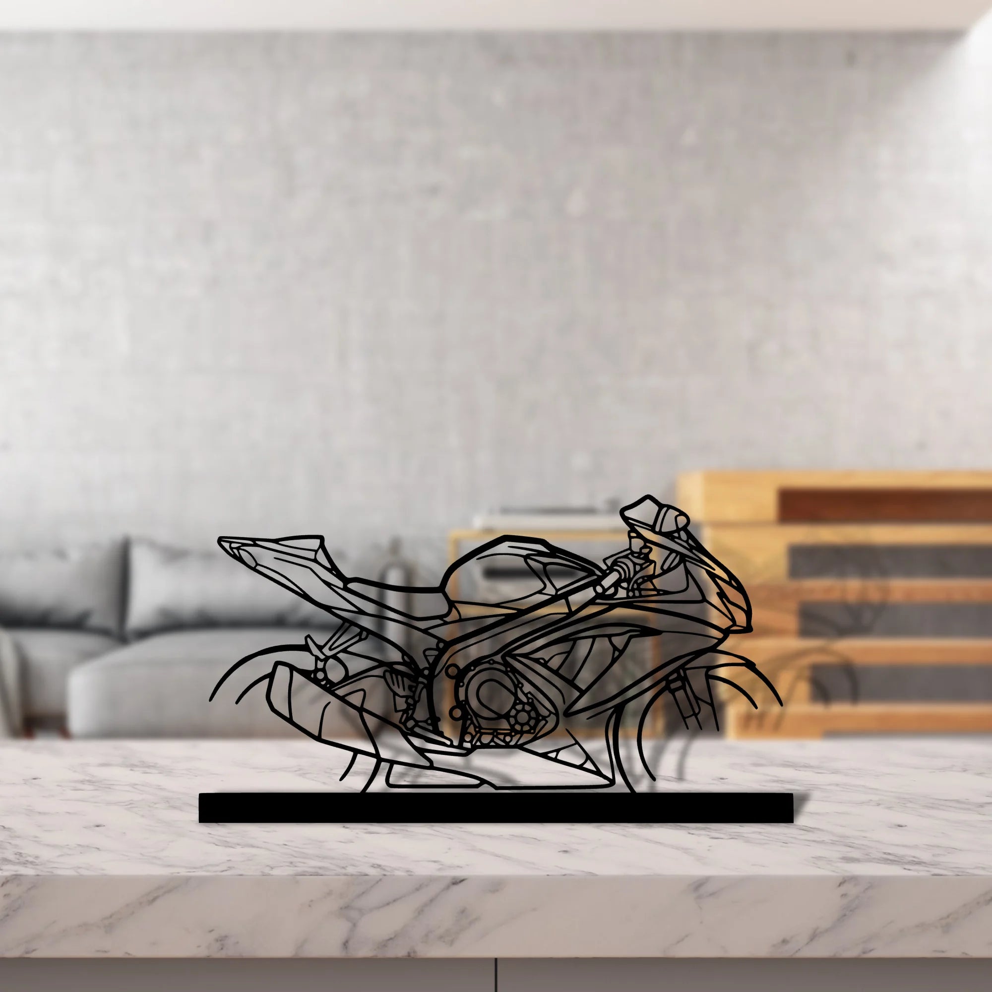 gsx-r Silhouette Metal Art Stand - Aero Silhouette