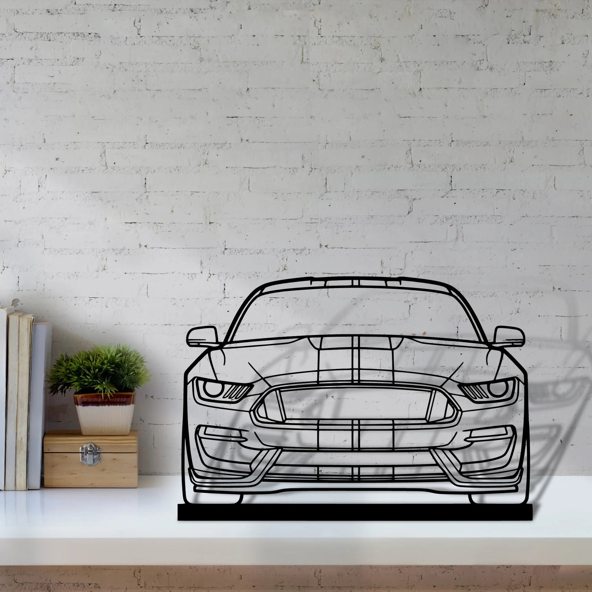 gt350 Silhouette Metal Art Stand - Aero Silhouette