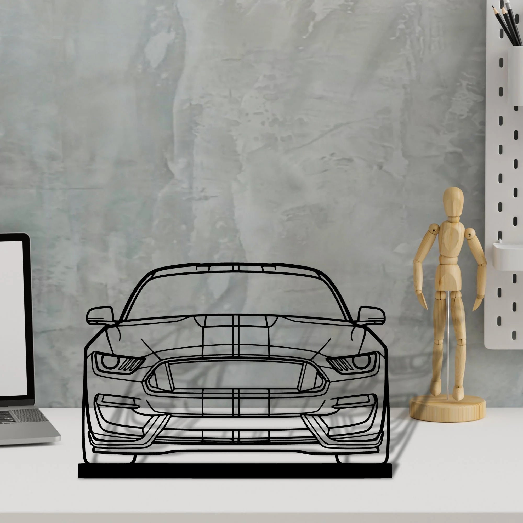 gt350 Silhouette Metal Art Stand - Aero Silhouette