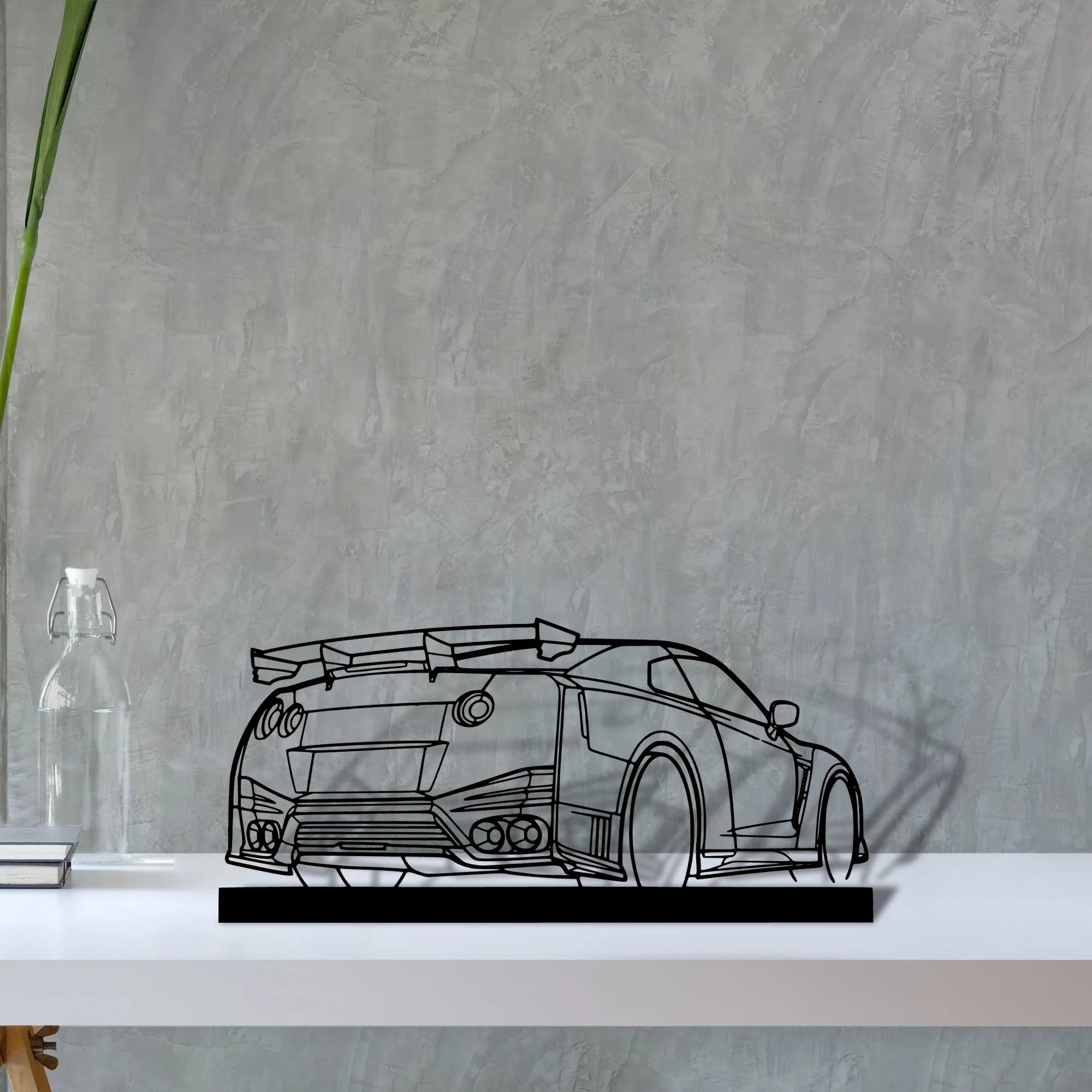 gtr-nismo Silhouette Metal Art Stand - Aero Silhouette