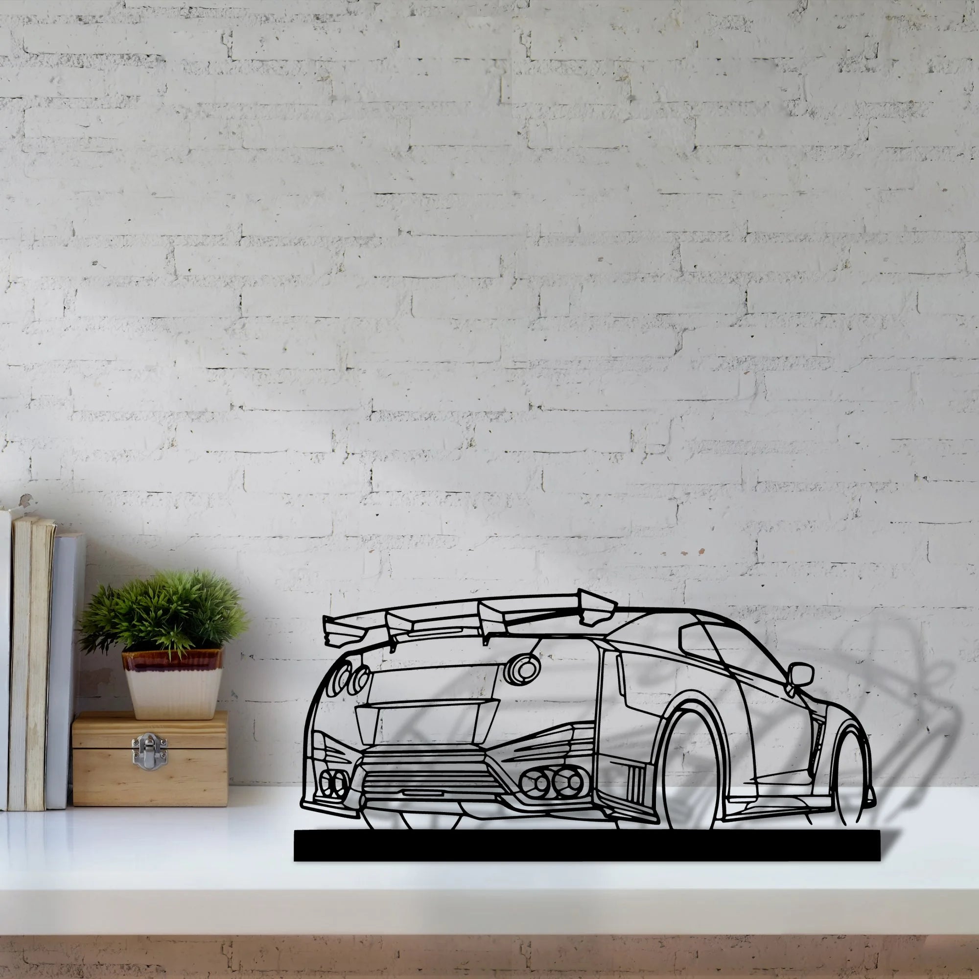 gtr-nismo Silhouette Metal Art Stand - Aero Silhouette