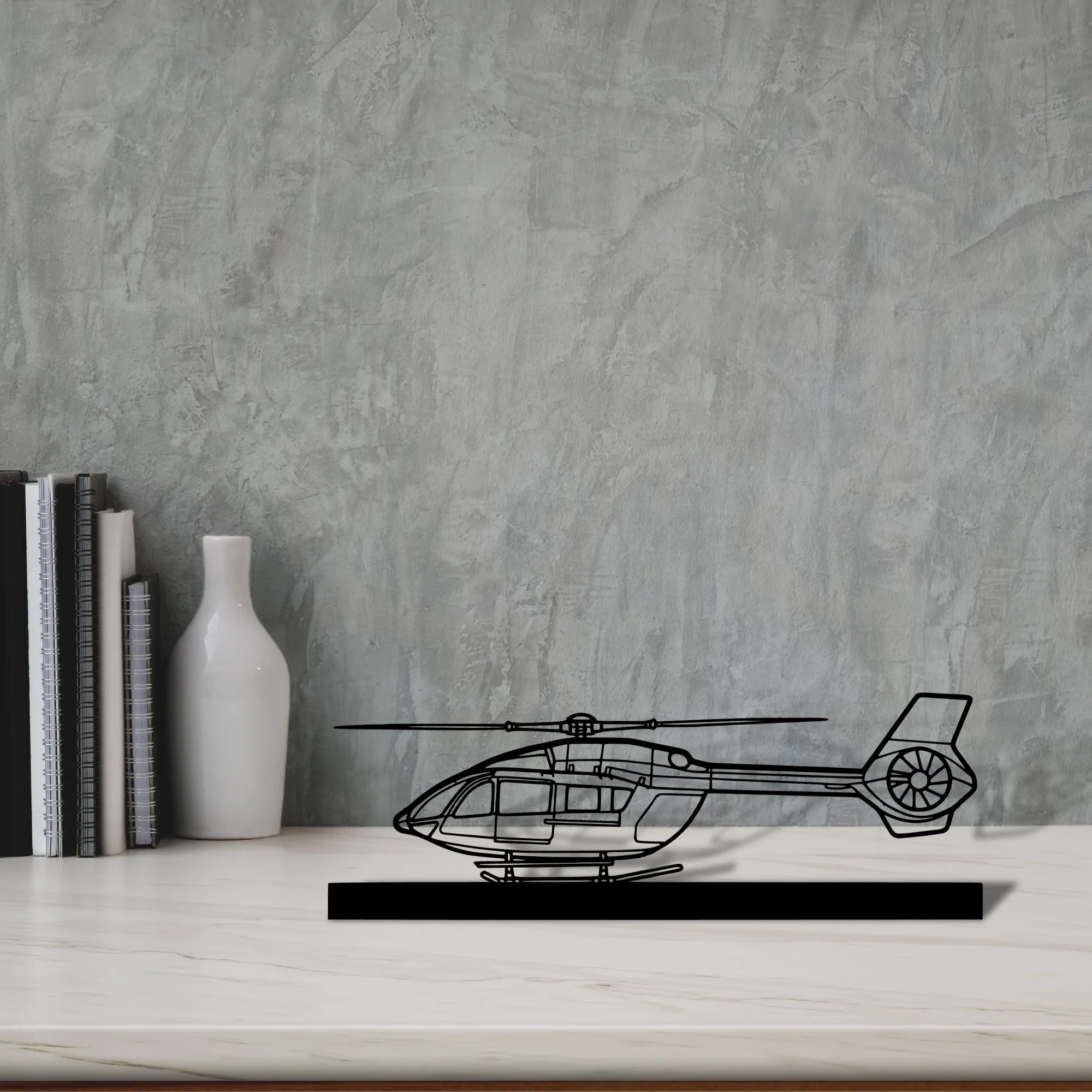 h145-4 Silhouette Metal Art Stand - Aero Silhouette