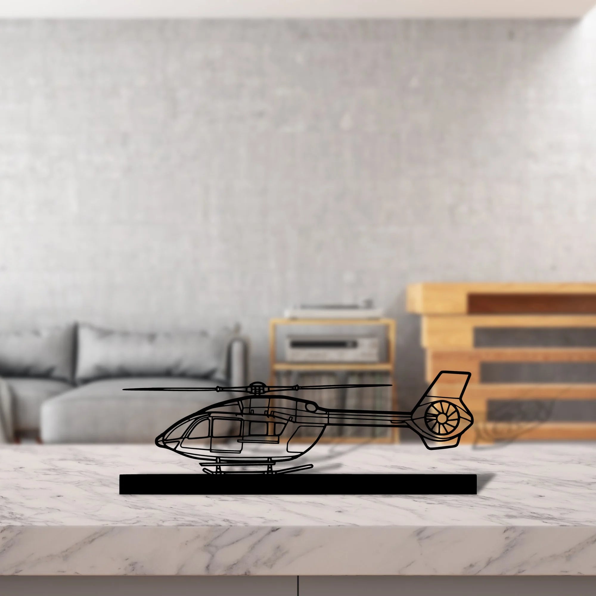 h145-4 Silhouette Metal Art Stand - Aero Silhouette