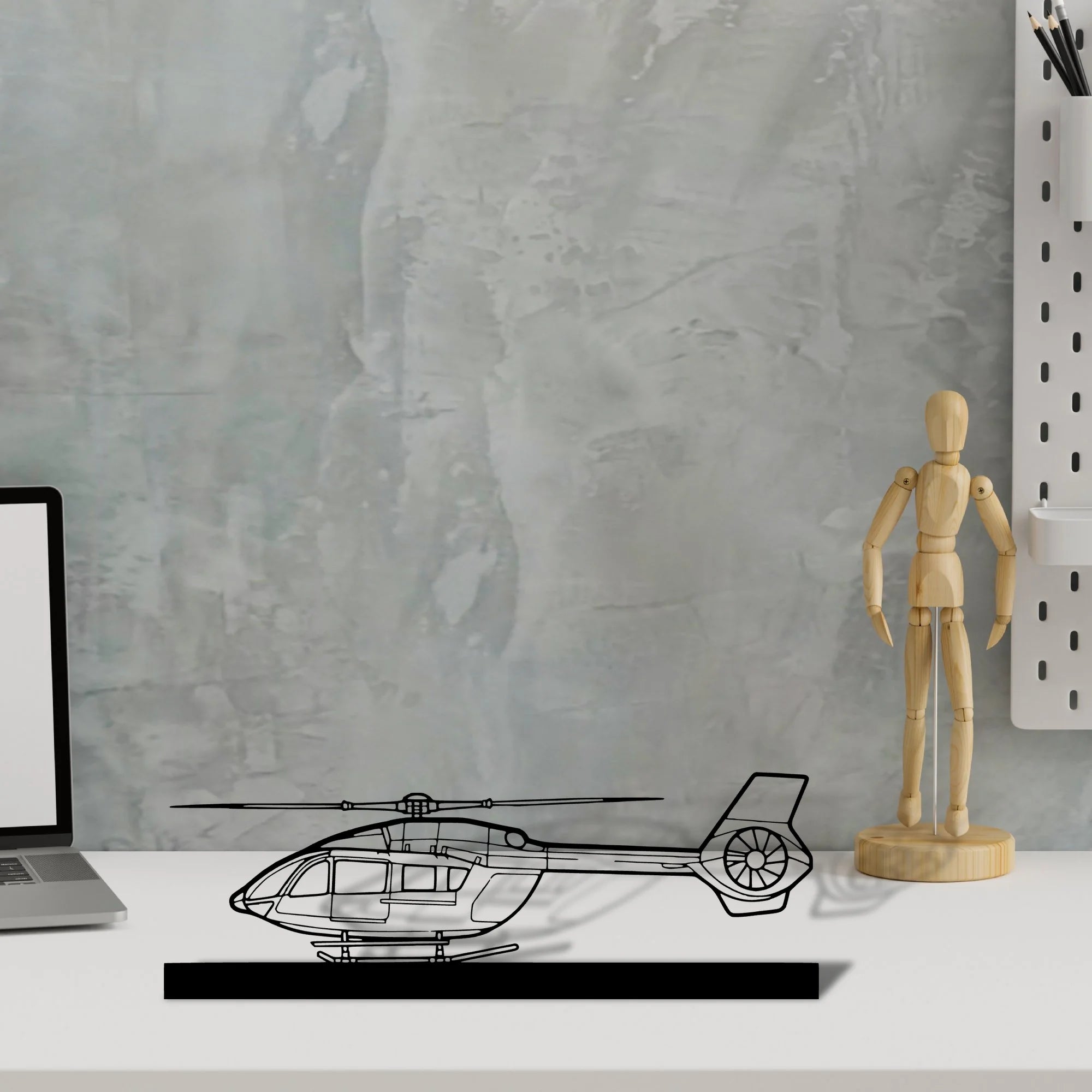 h145 Silhouette Metal Art Stand - Aero Silhouette