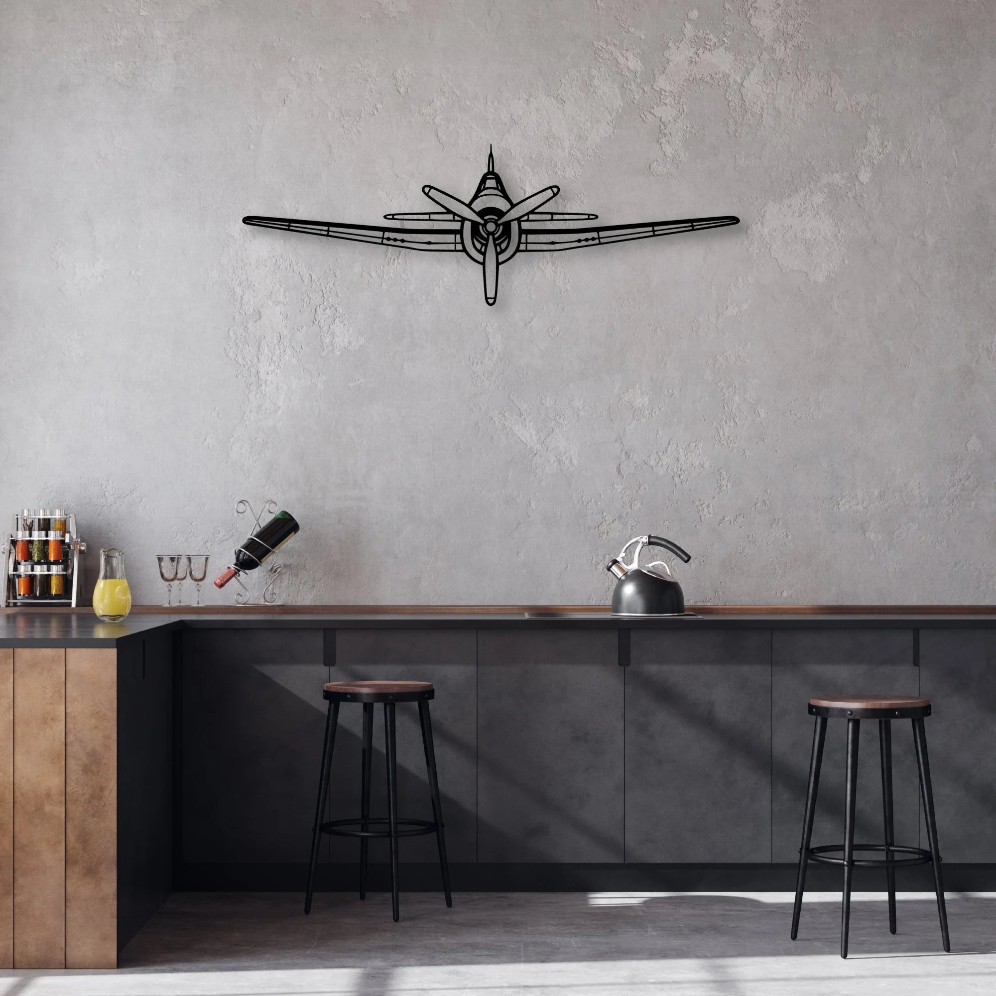 Hawker 400 Classic Aircraft Silhouette Metal Wall Art - Aviation Hangar Decor