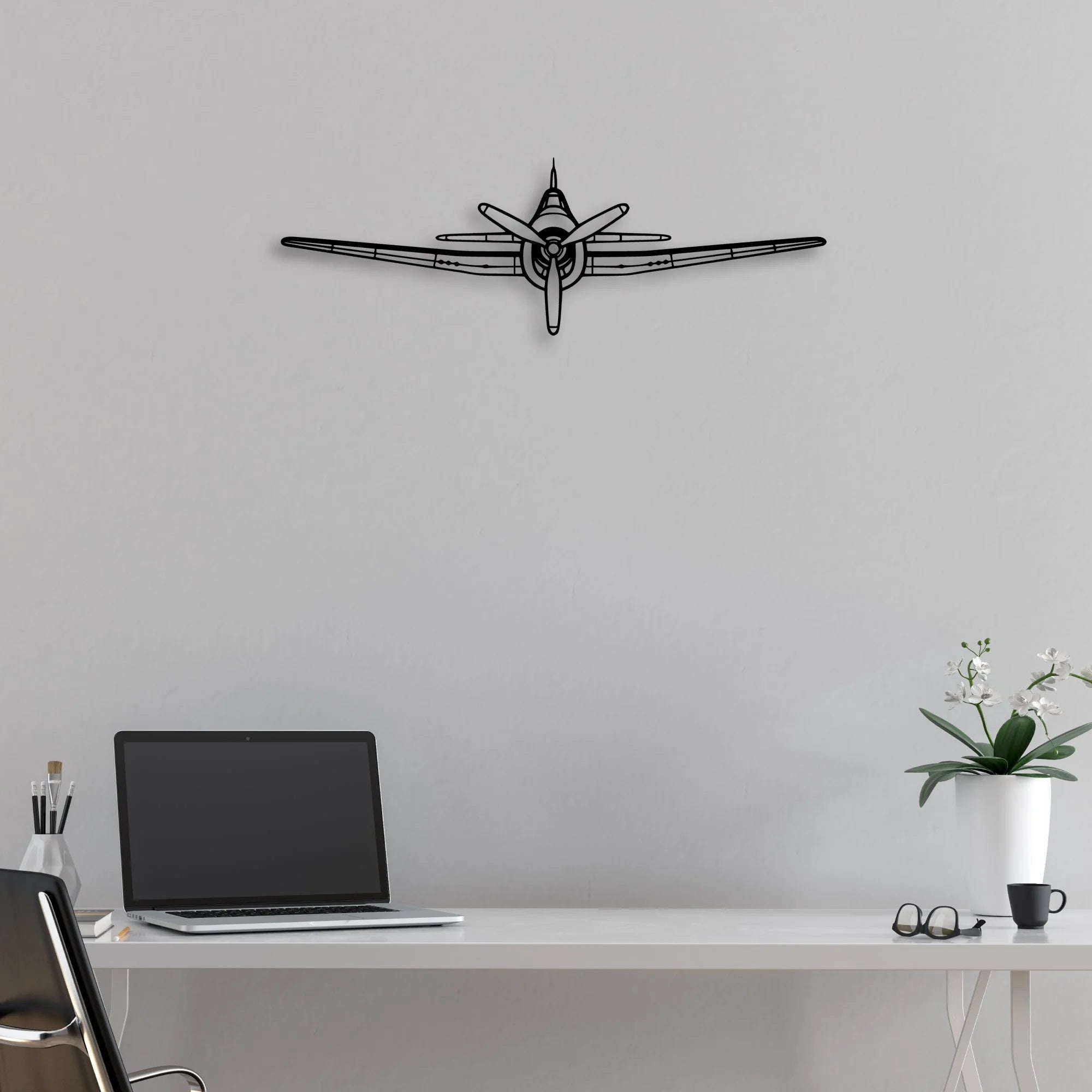 Hawker 400 Classic Aircraft Silhouette Metal Wall Art - Aviation Hangar Decor