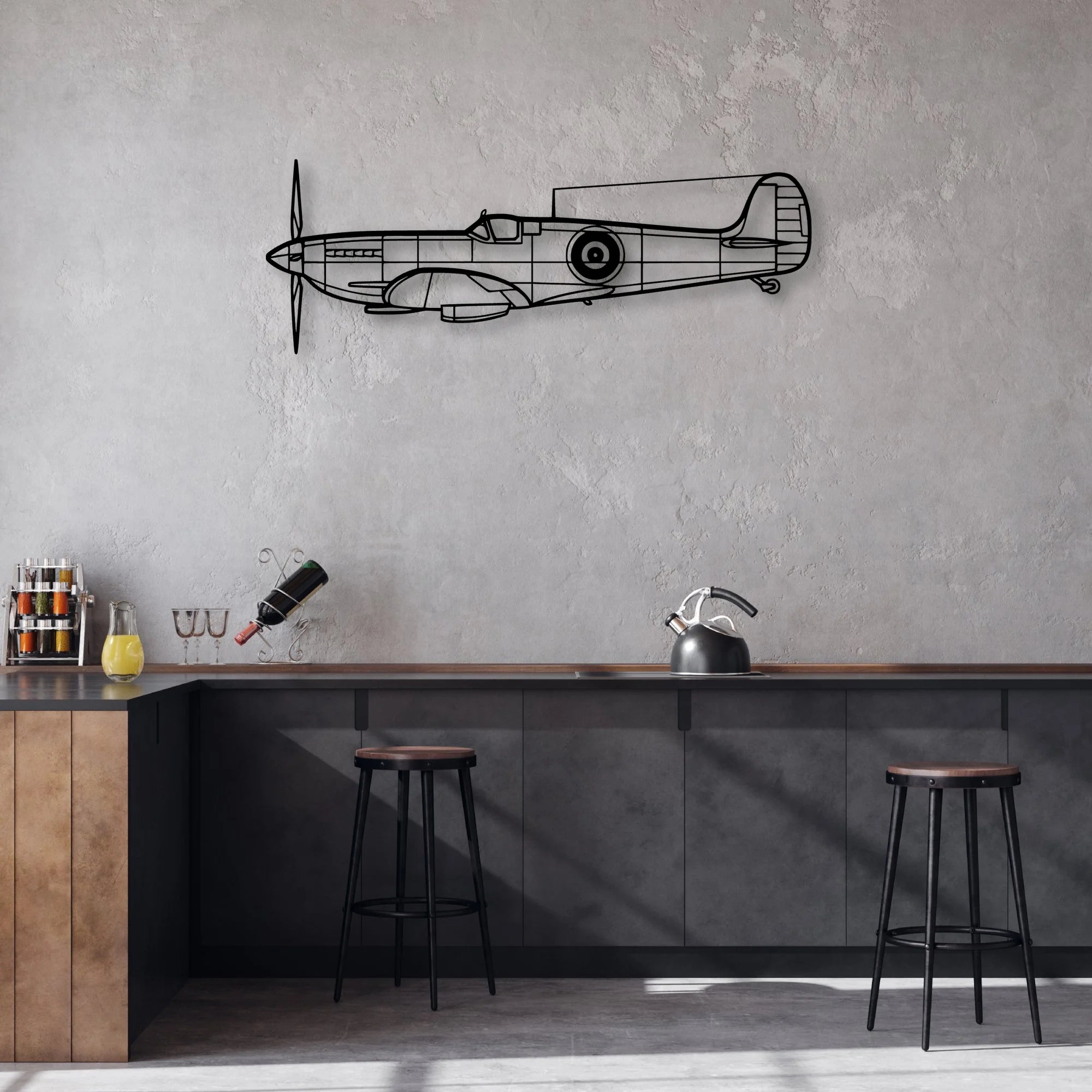 HU-16B Albatross Classic Aircraft Silhouette Metal Wall Art - Aviation Hangar Decor