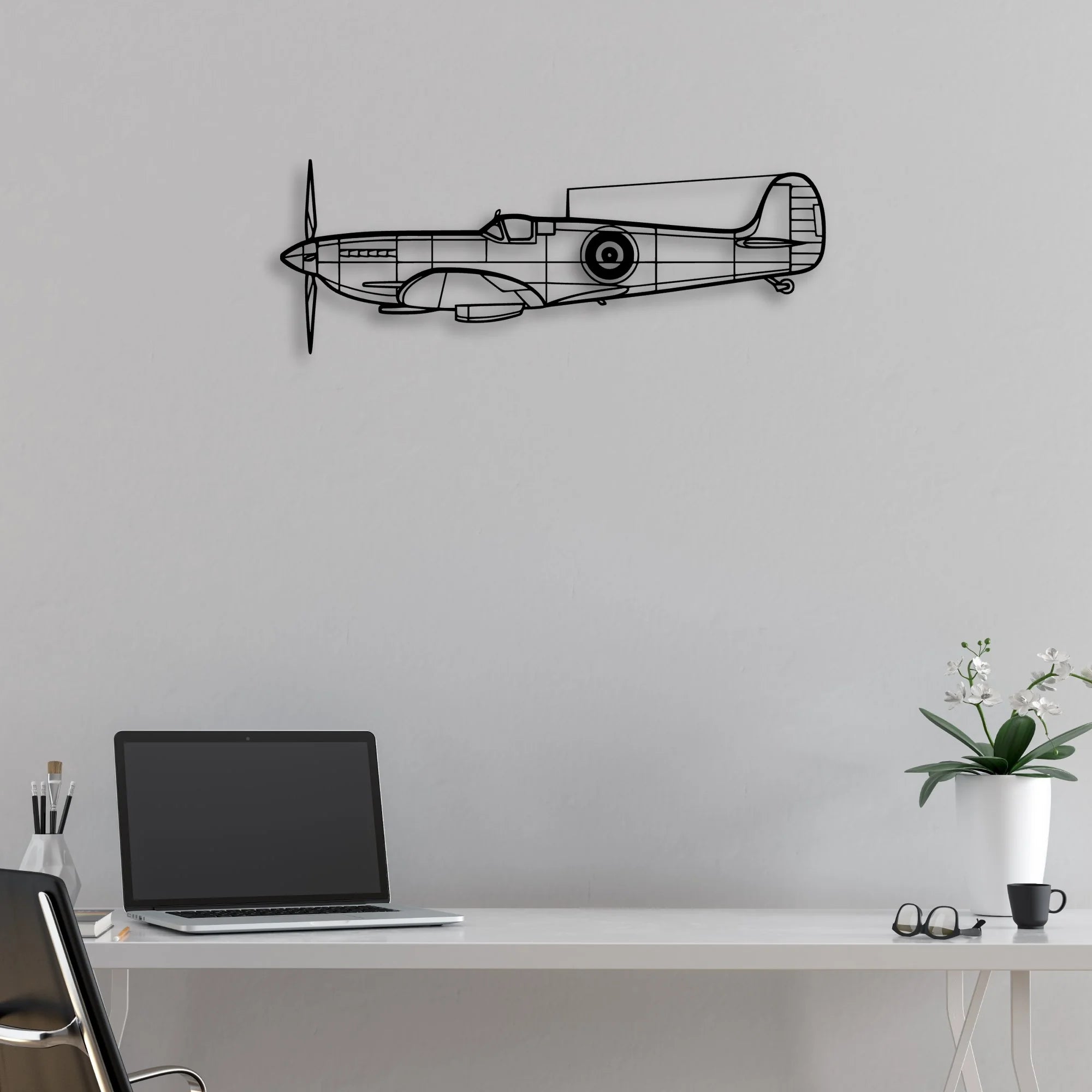 HU-16B Albatross Classic Aircraft Silhouette Metal Wall Art - Aviation Hangar Decor