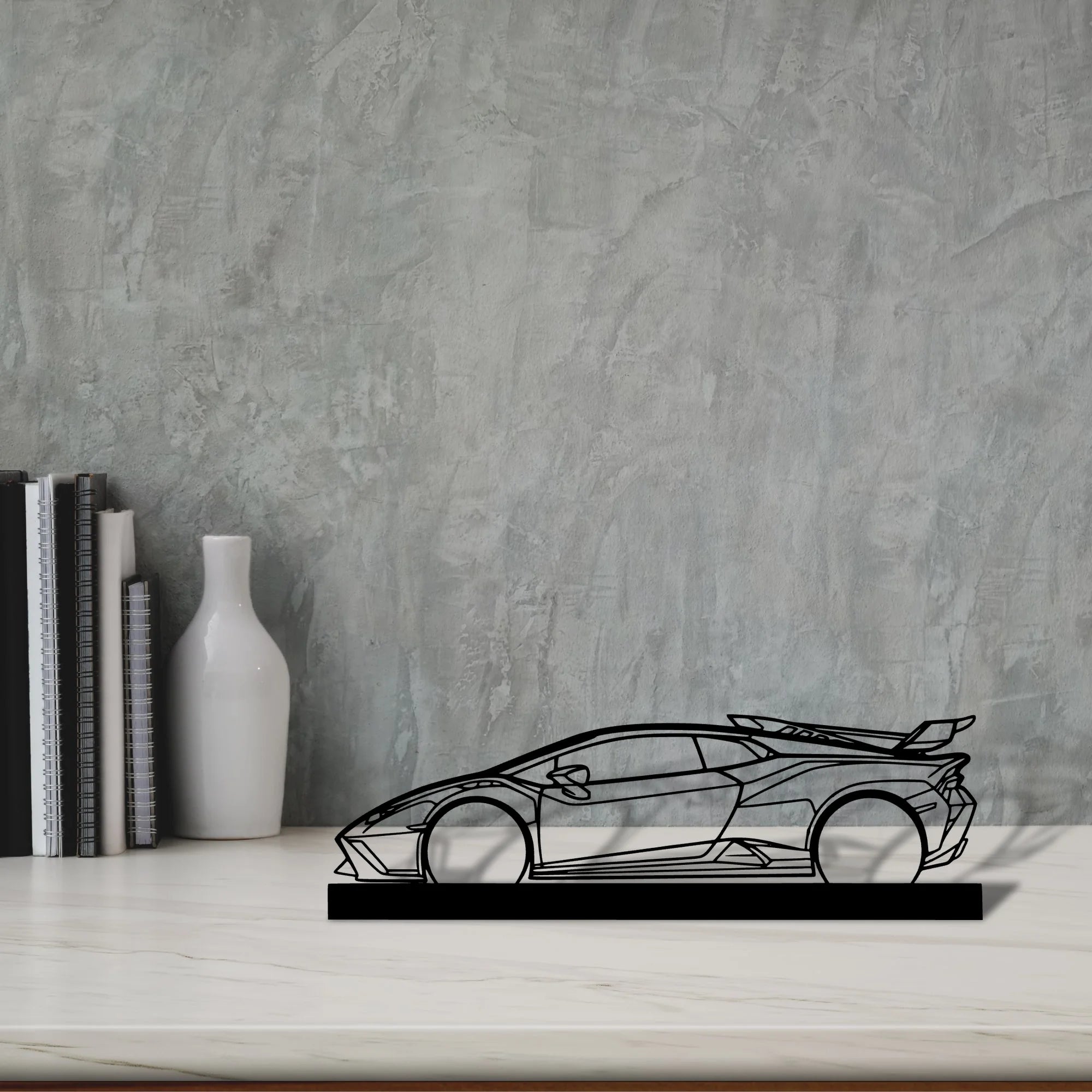 huracan-sto Silhouette Metal Art Stand - Aero Silhouette