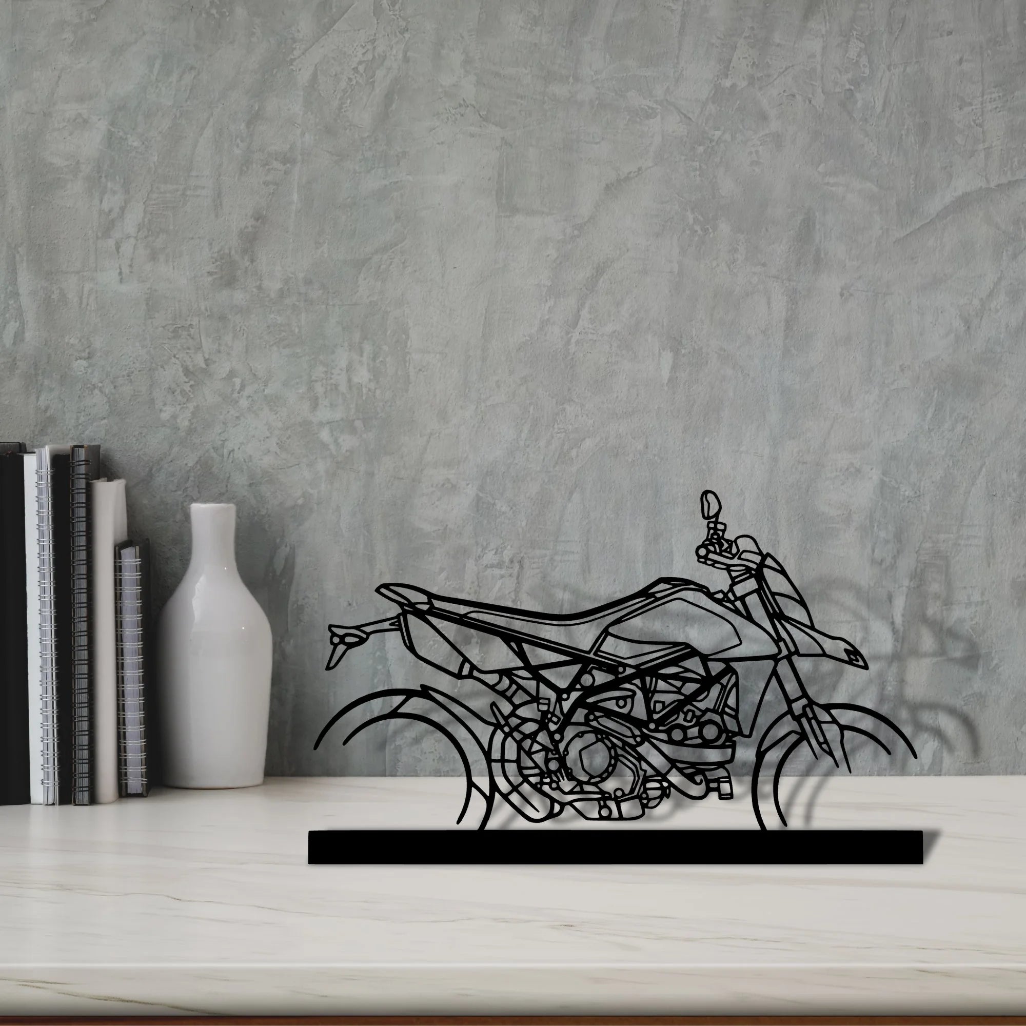 hyper-motard-950-rve Silhouette Metal Art Stand - Aero Silhouette