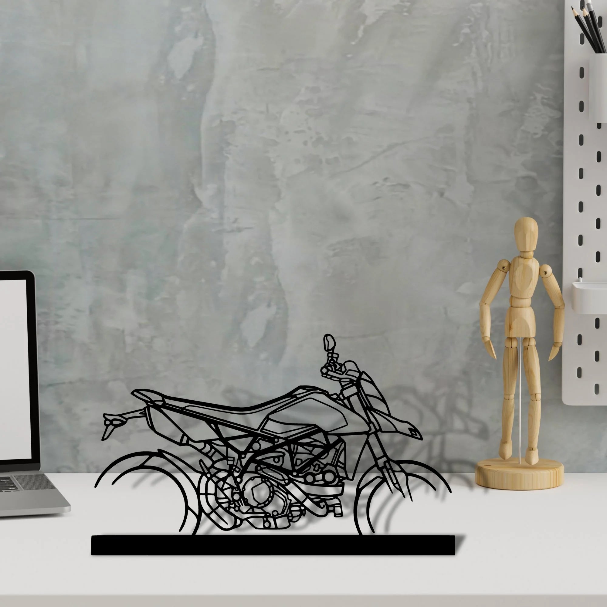 hyper-motard-950-rve Silhouette Metal Art Stand - Aero Silhouette