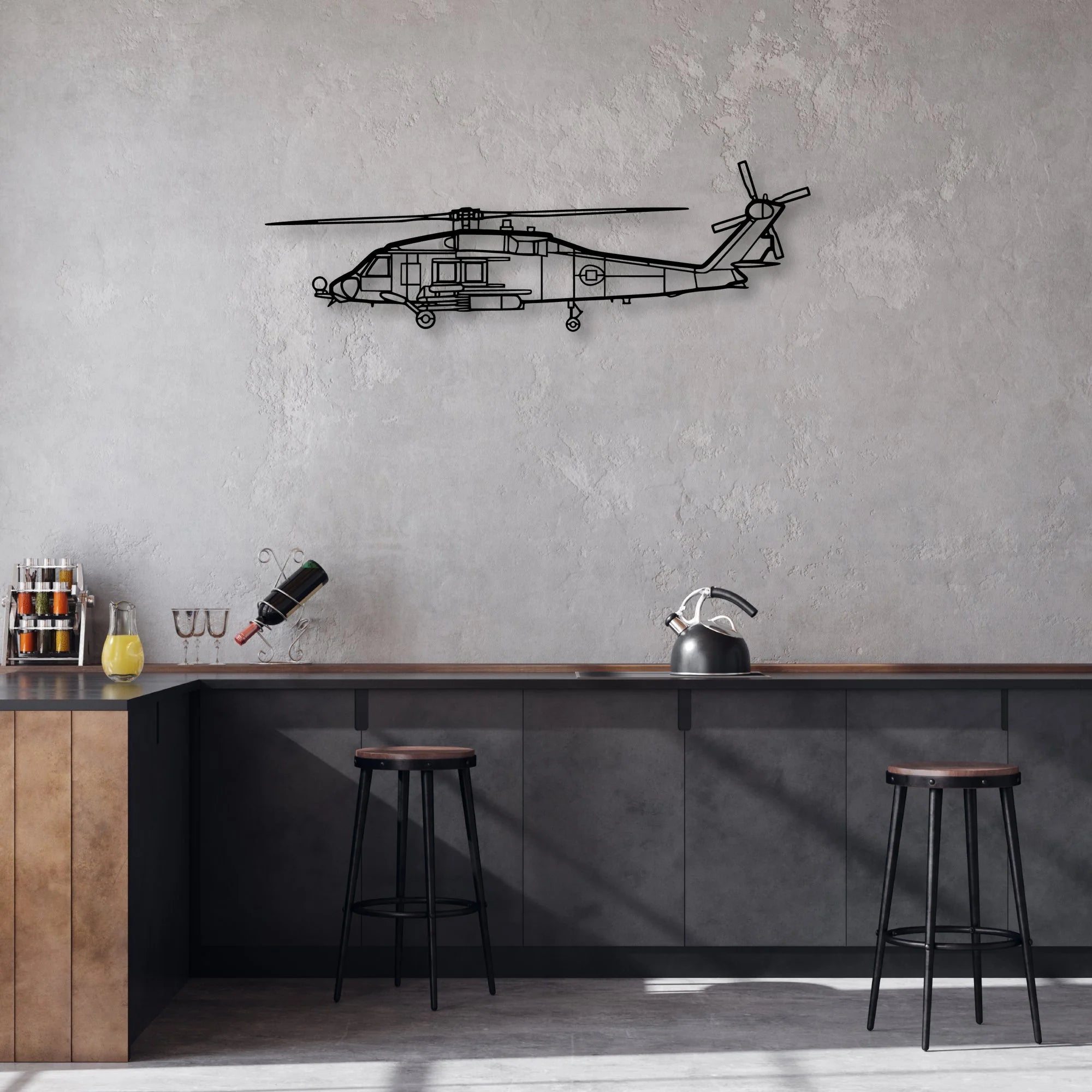JA37 C Viggen Fighter Classic Aircraft Silhouette Metal Wall Art - Aviation Hangar Decor