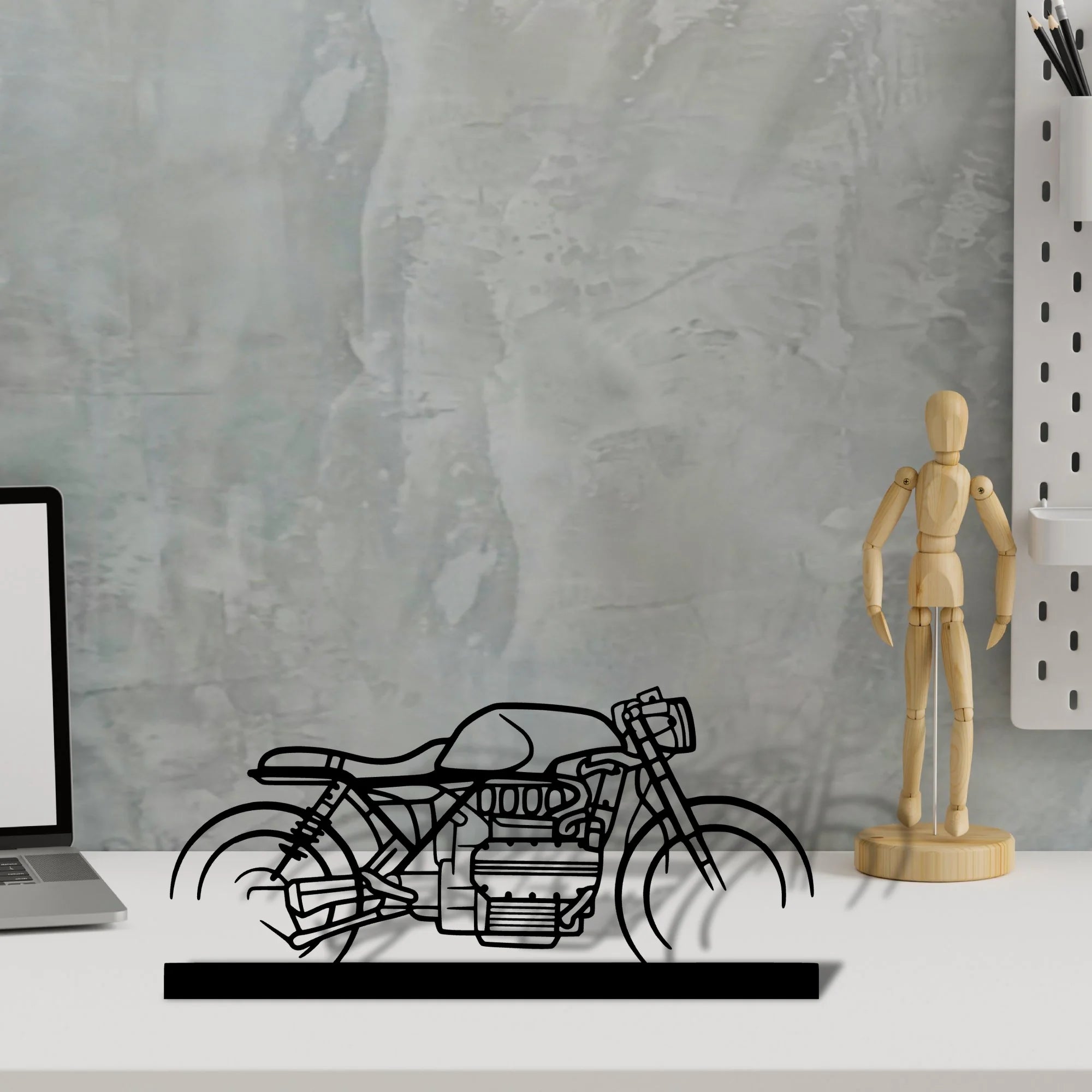 k1100-cafe-racer Silhouette Metal Art Stand - Aero Silhouette
