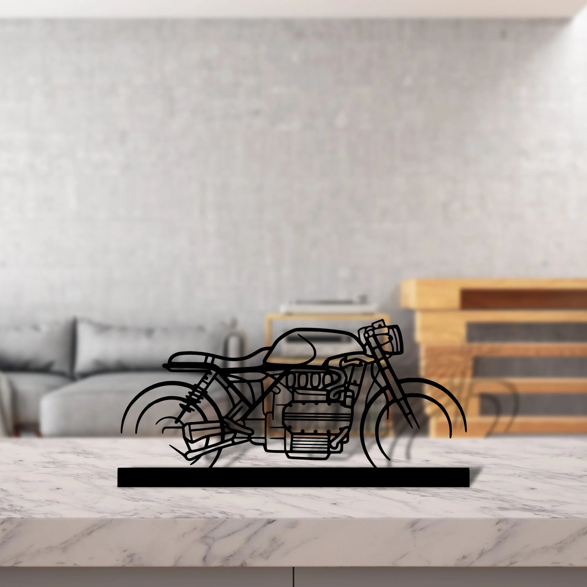 k1100-cafe-racer Silhouette Metal Art Stand - Aero Silhouette