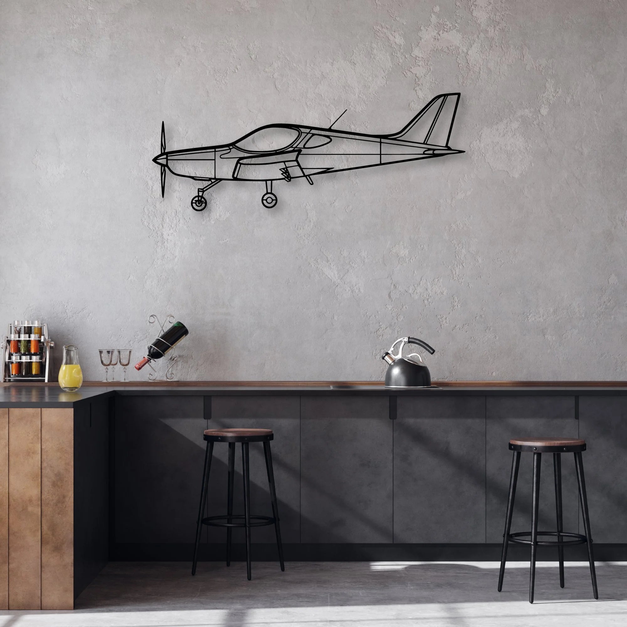 King Air C90A Classic Aircraft Silhouette Metal Wall Art - Aviation Hangar Decor