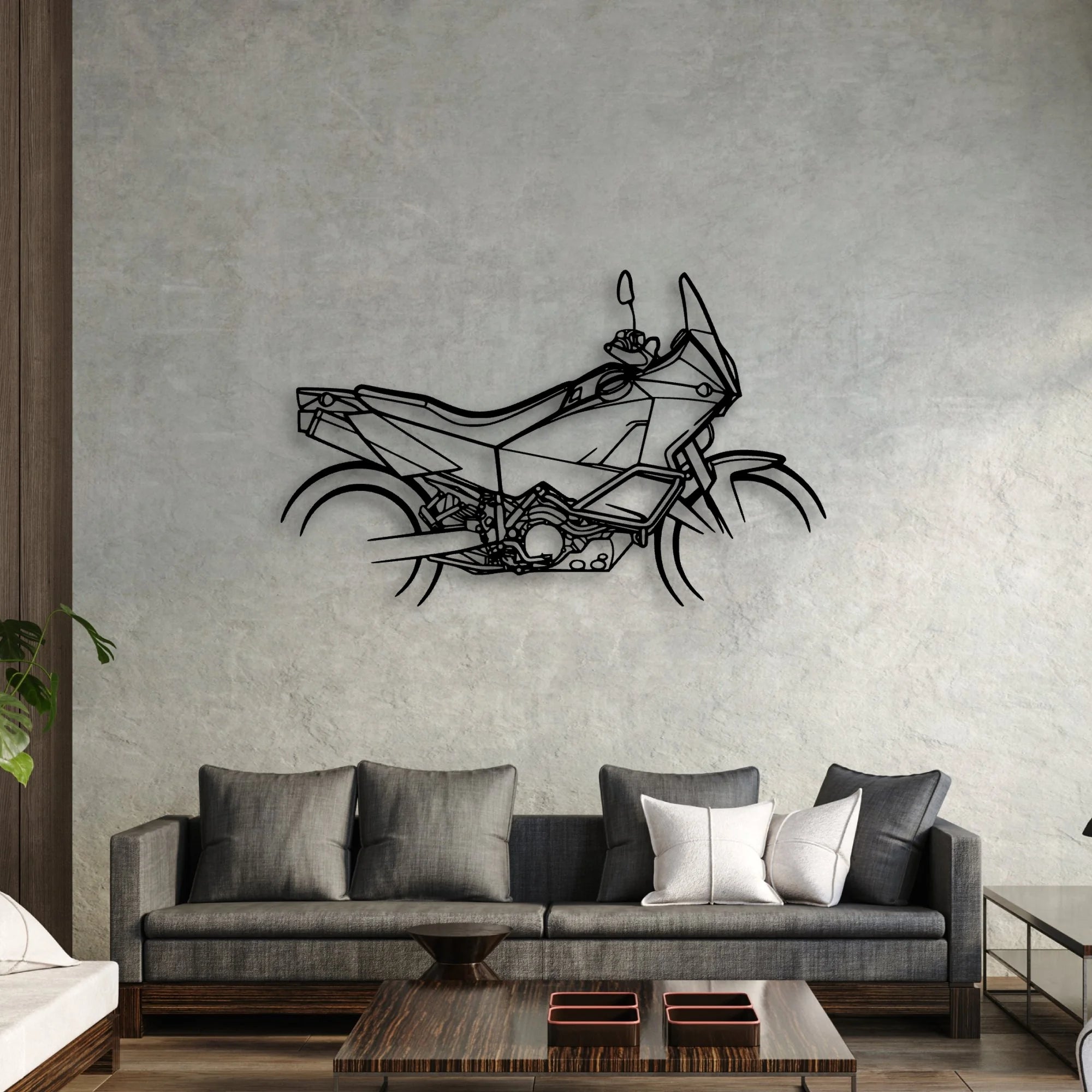 KTM 990 Classic Motorcycle Silhouette Metal Wall Art - Moto Garage Decor