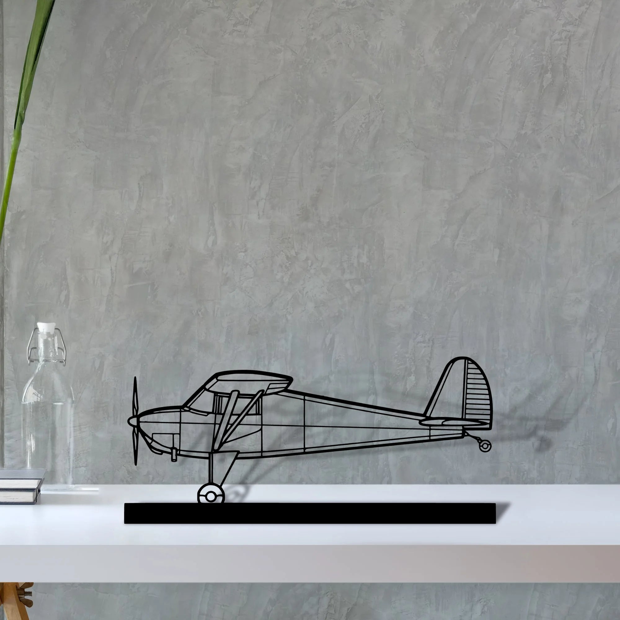 luscombe-8a-2 Silhouette Metal Art Stand - Aero Silhouette