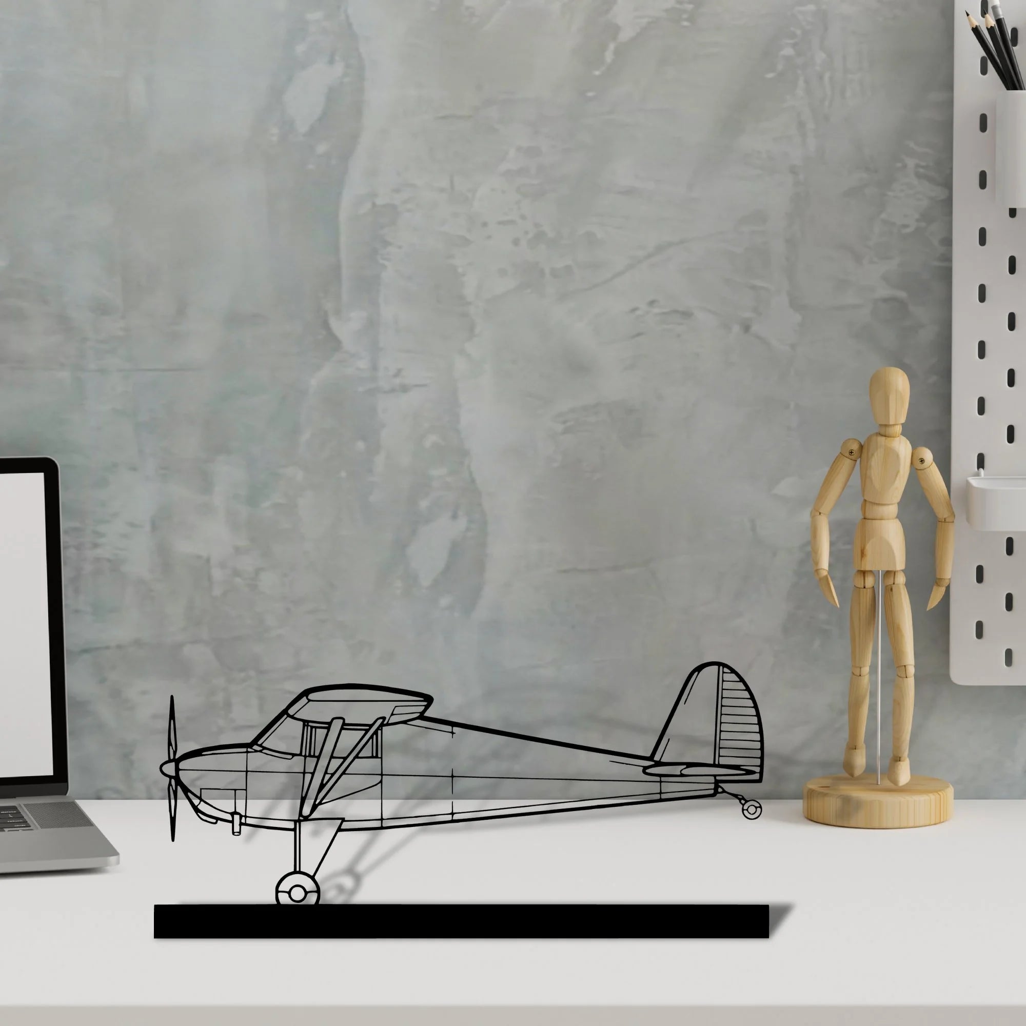 luscombe-8a Silhouette Metal Art Stand - Aero Silhouette