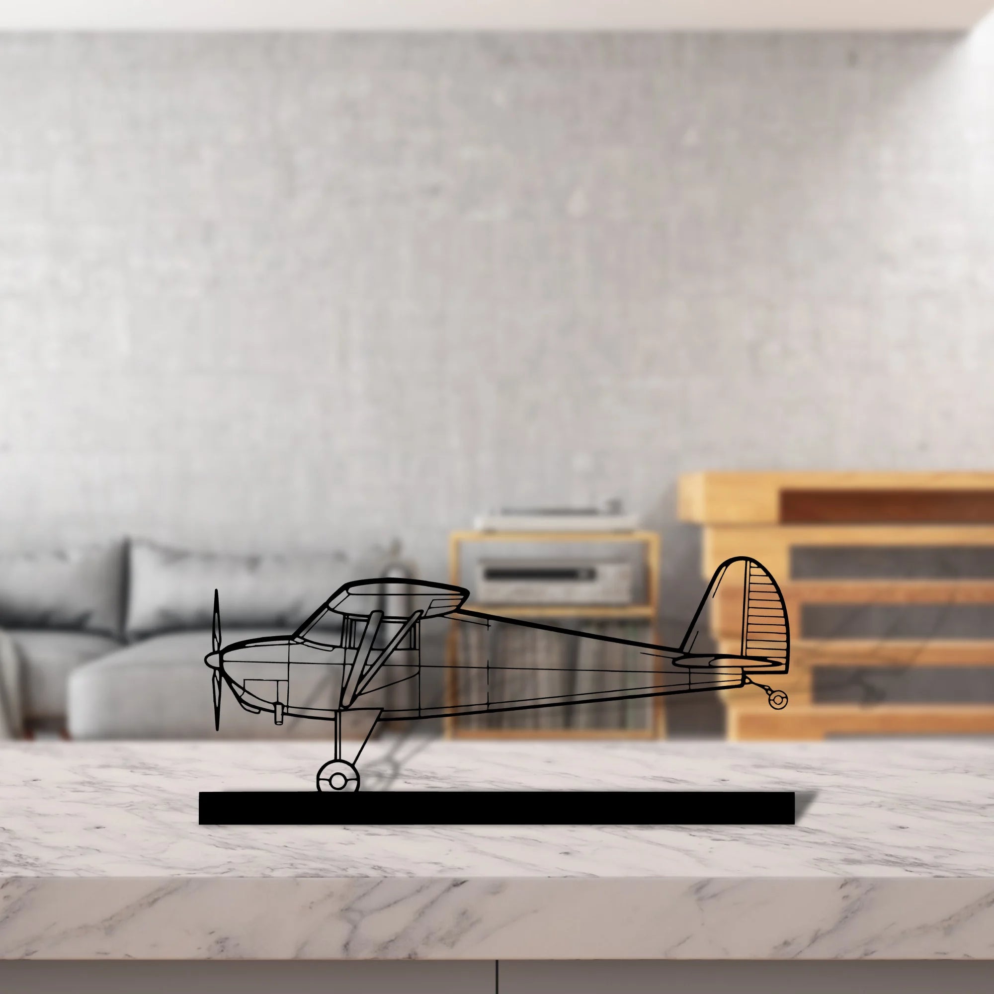 luscombe-8a Silhouette Metal Art Stand - Aero Silhouette