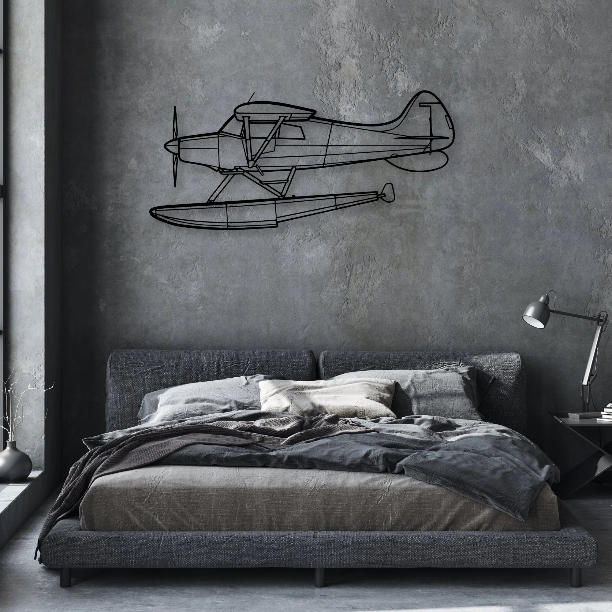 M-4 Classic Aircraft Silhouette Metal Wall Art - Aviation Hangar Decor