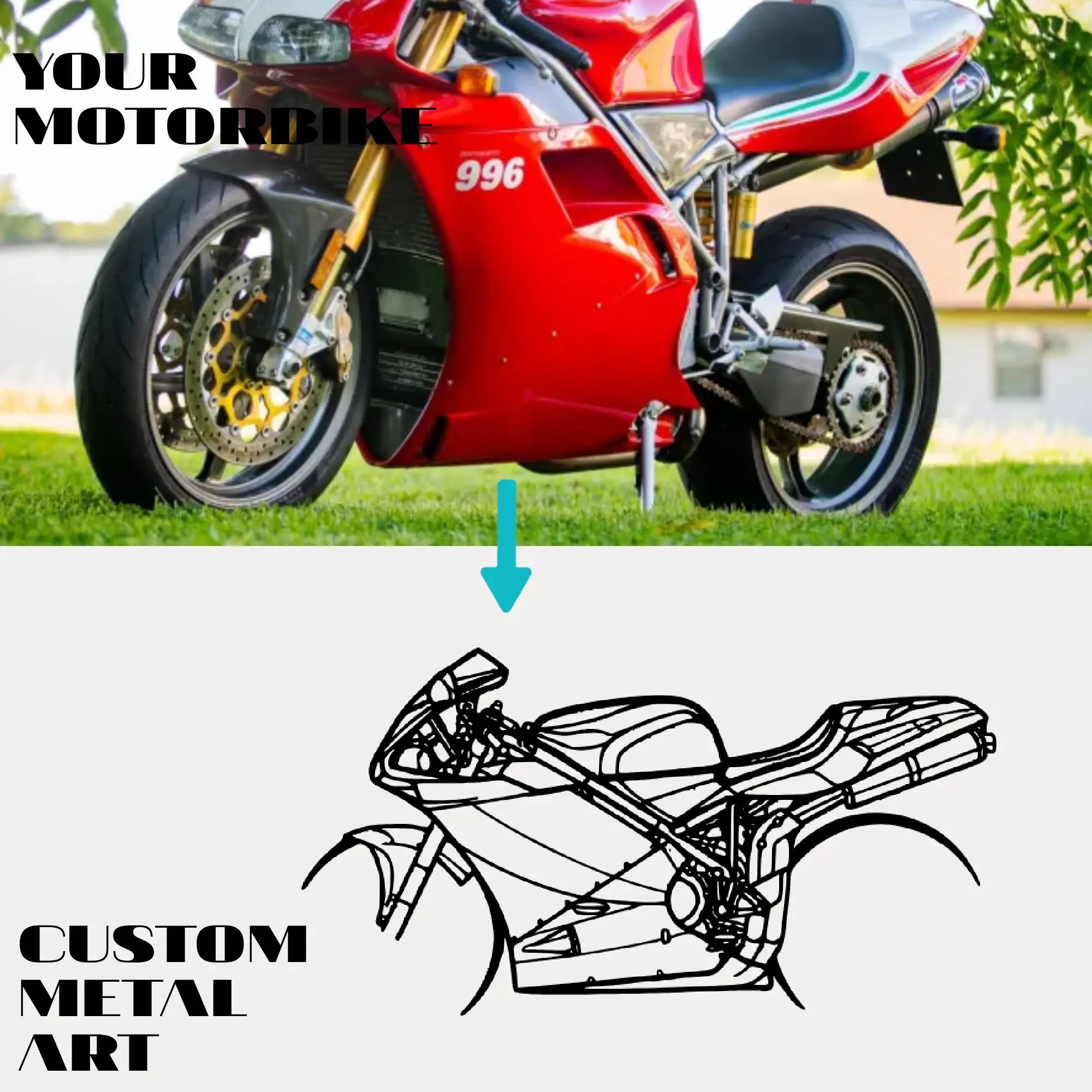 Your Custom Bike Silhouette Metal Wall Art Service