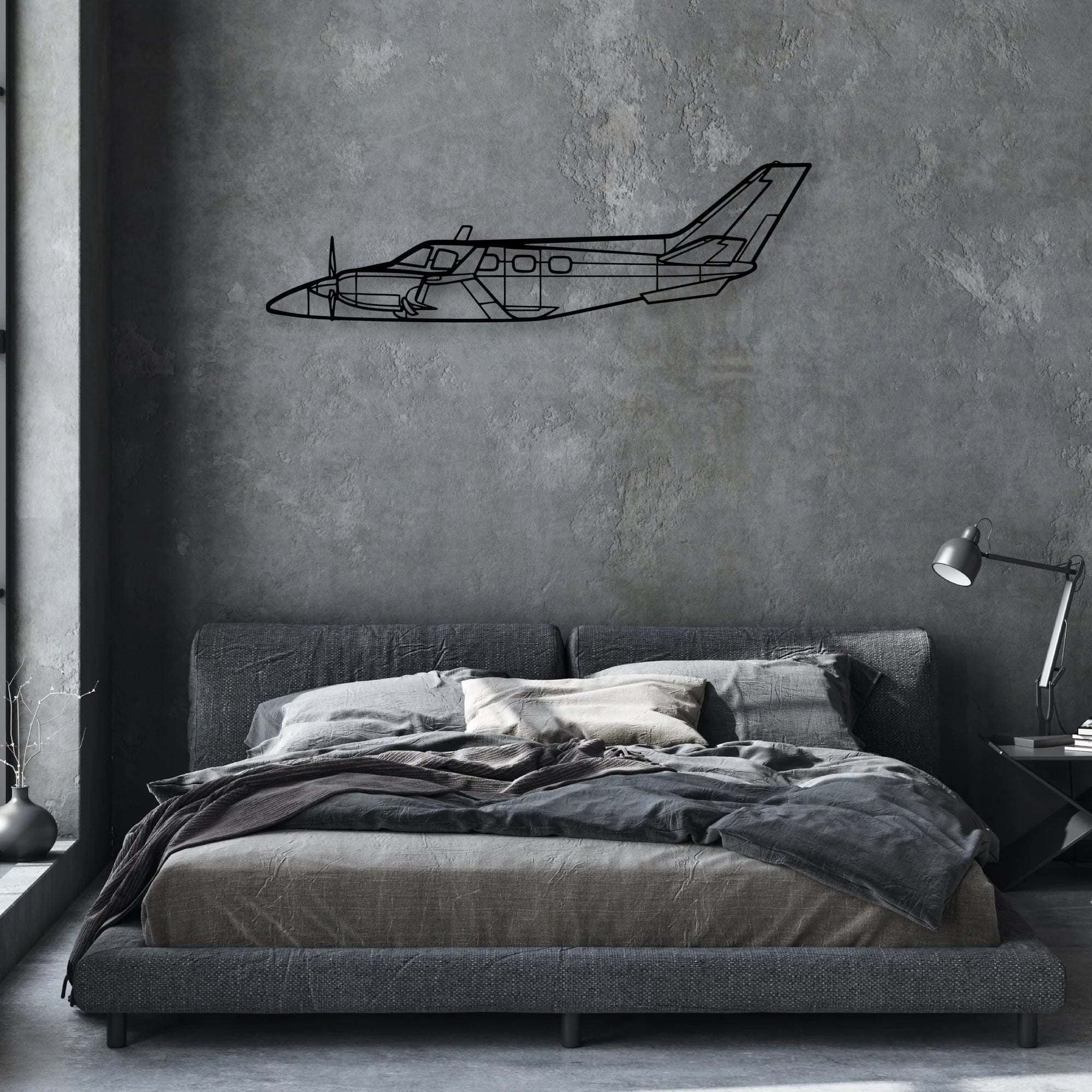 M20C Classic Aircraft Silhouette Metal Wall Art - Aviation Hangar Decor