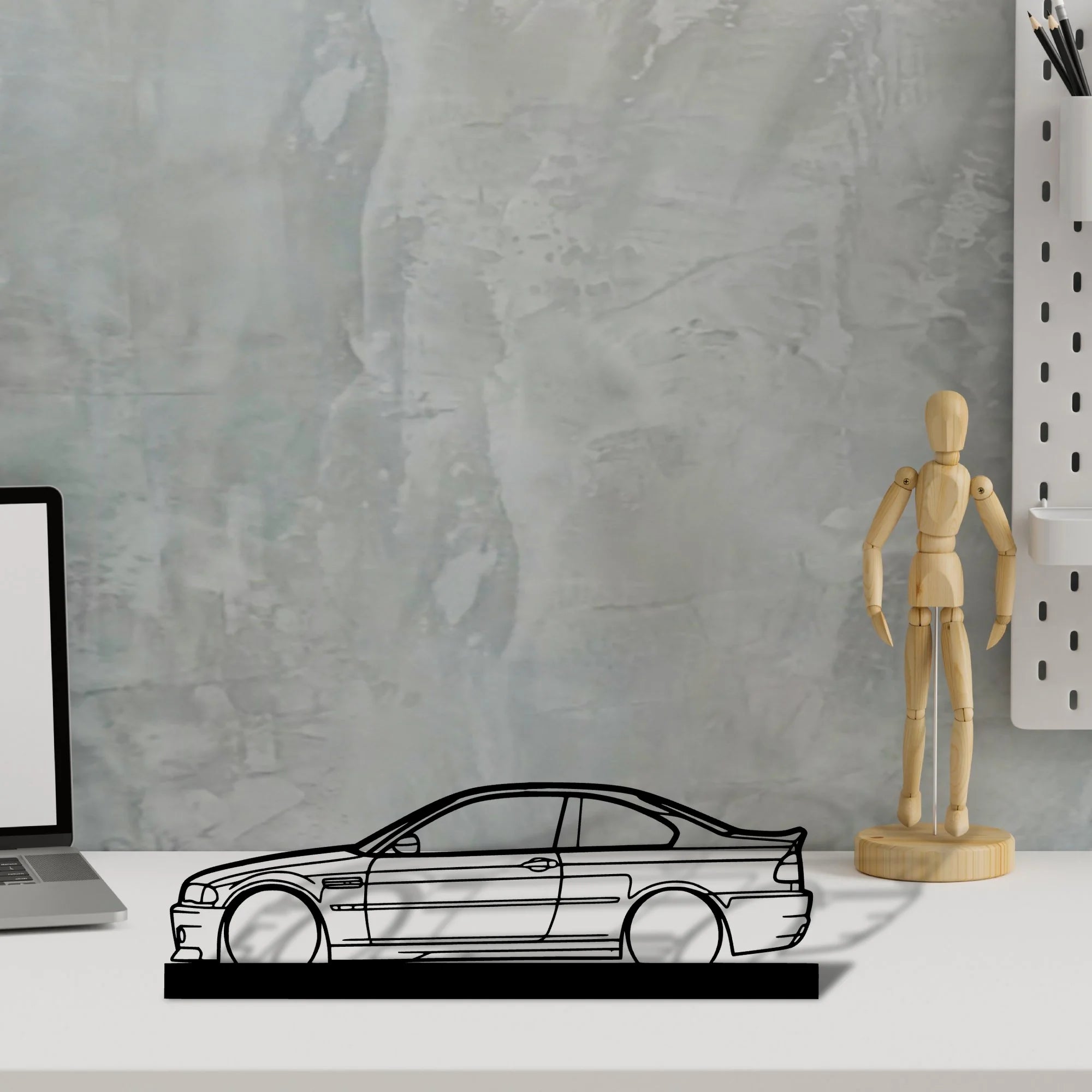 m3-e46-csl Silhouette Metal Art Stand - Aero Silhouette
