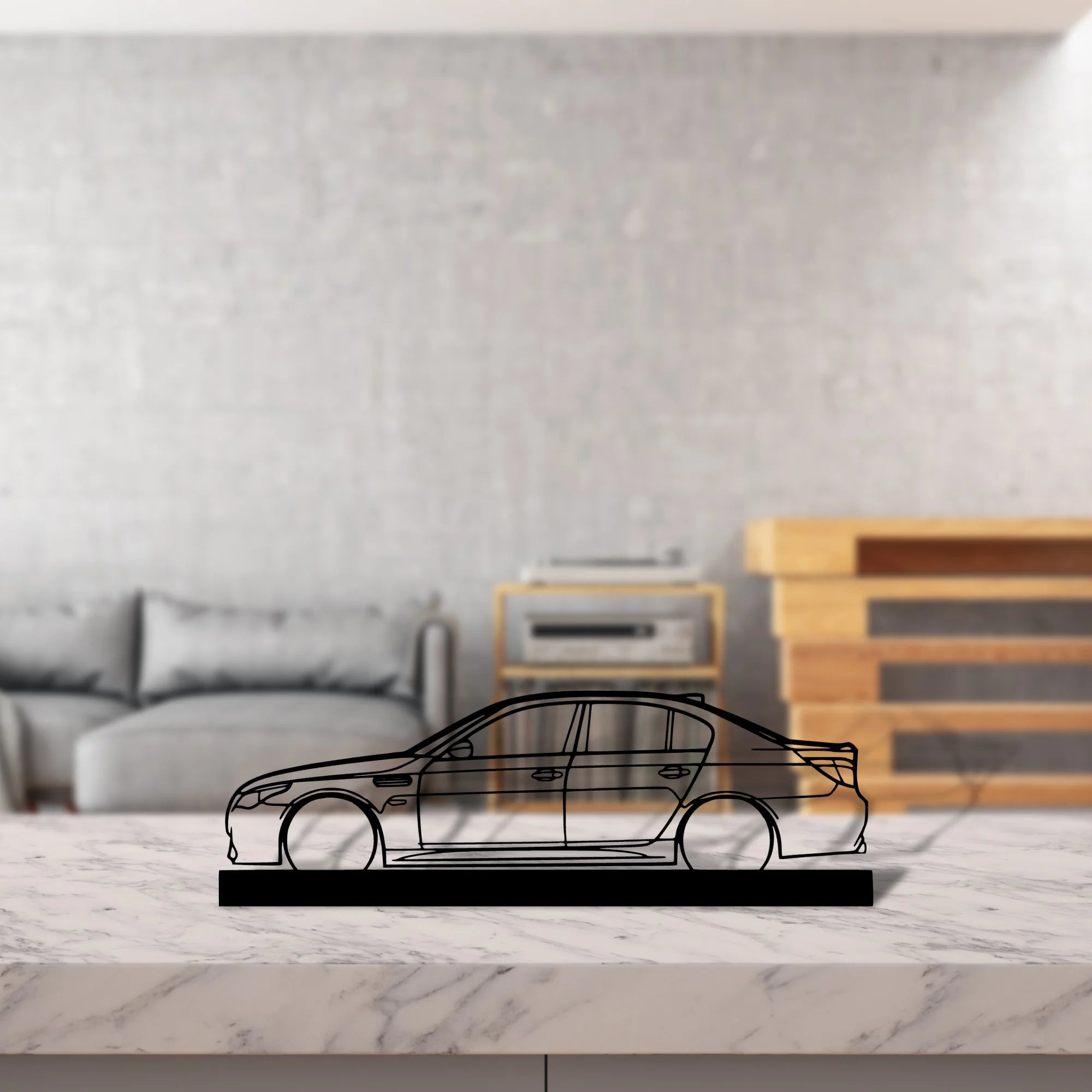 m5-e60 Silhouette Metal Art Stand - Aero Silhouette