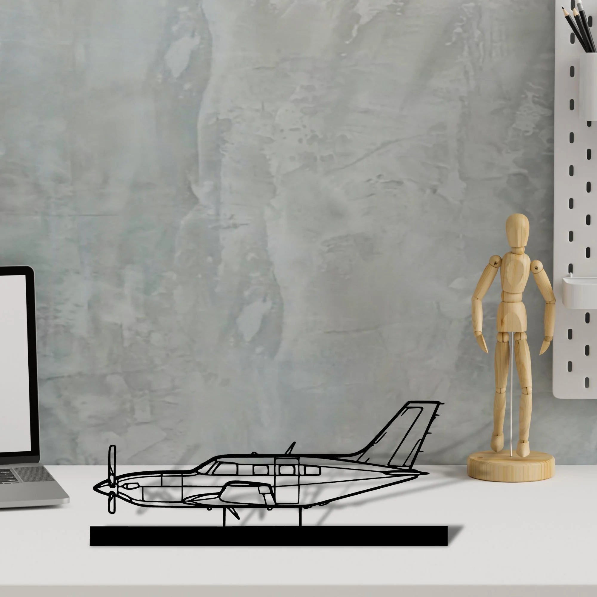 m500-meridian Silhouette Metal Art Stand - Aero Silhouette