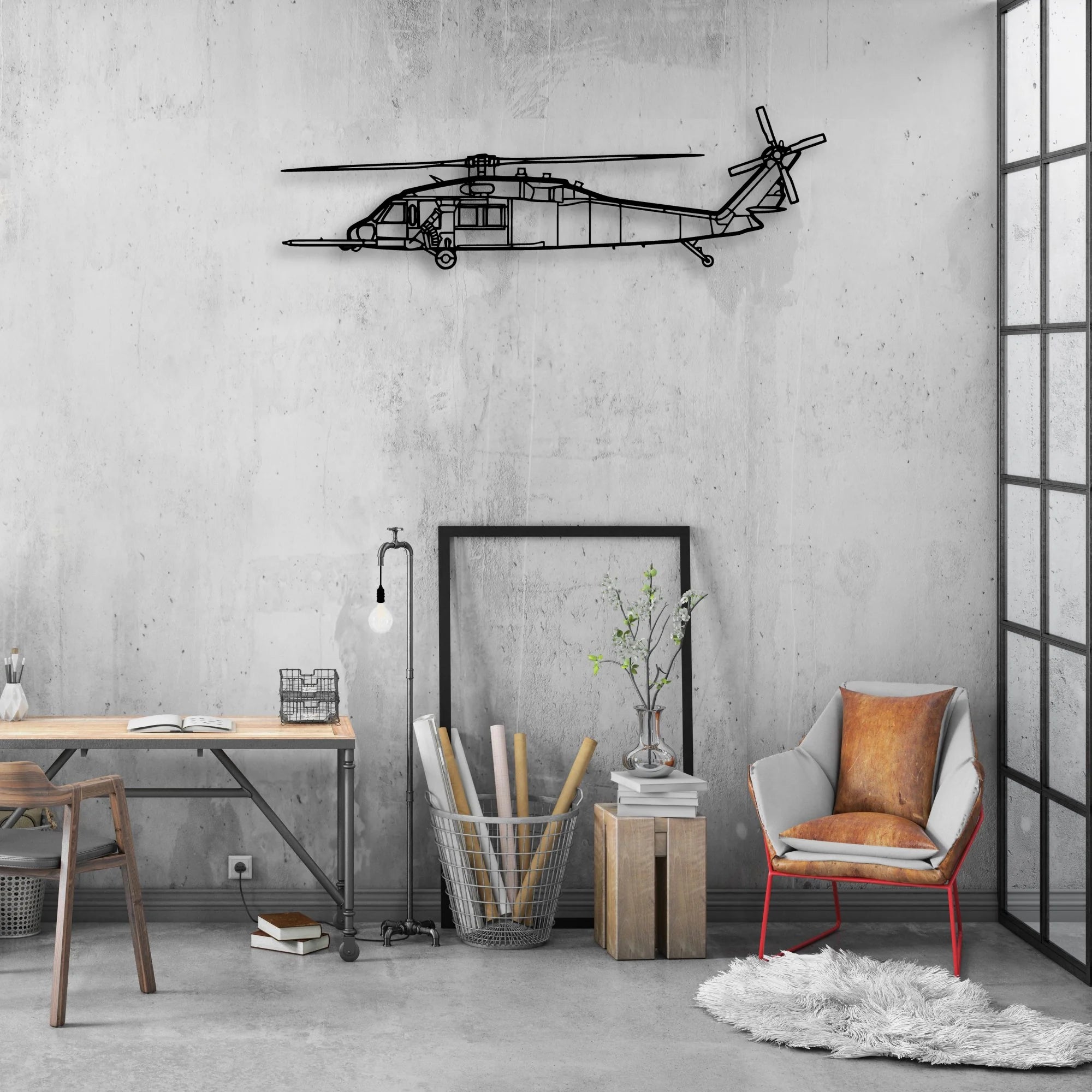 Model 18 Classic Aircraft Silhouette Metal Wall Art - Aviation Hangar Decor