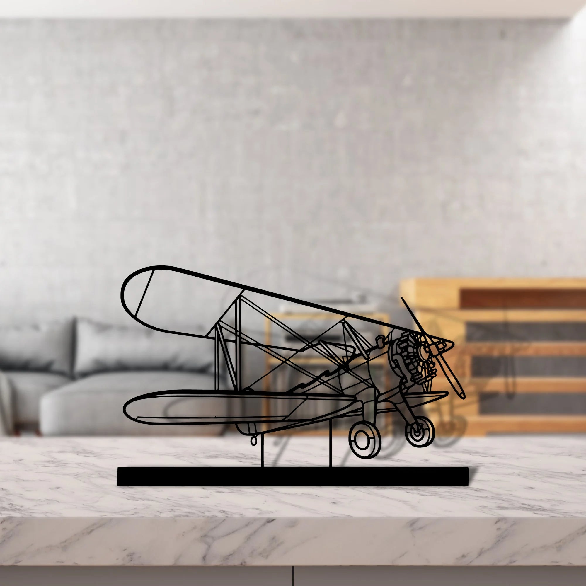 model-75-2 Silhouette Metal Art Stand - Aero Silhouette