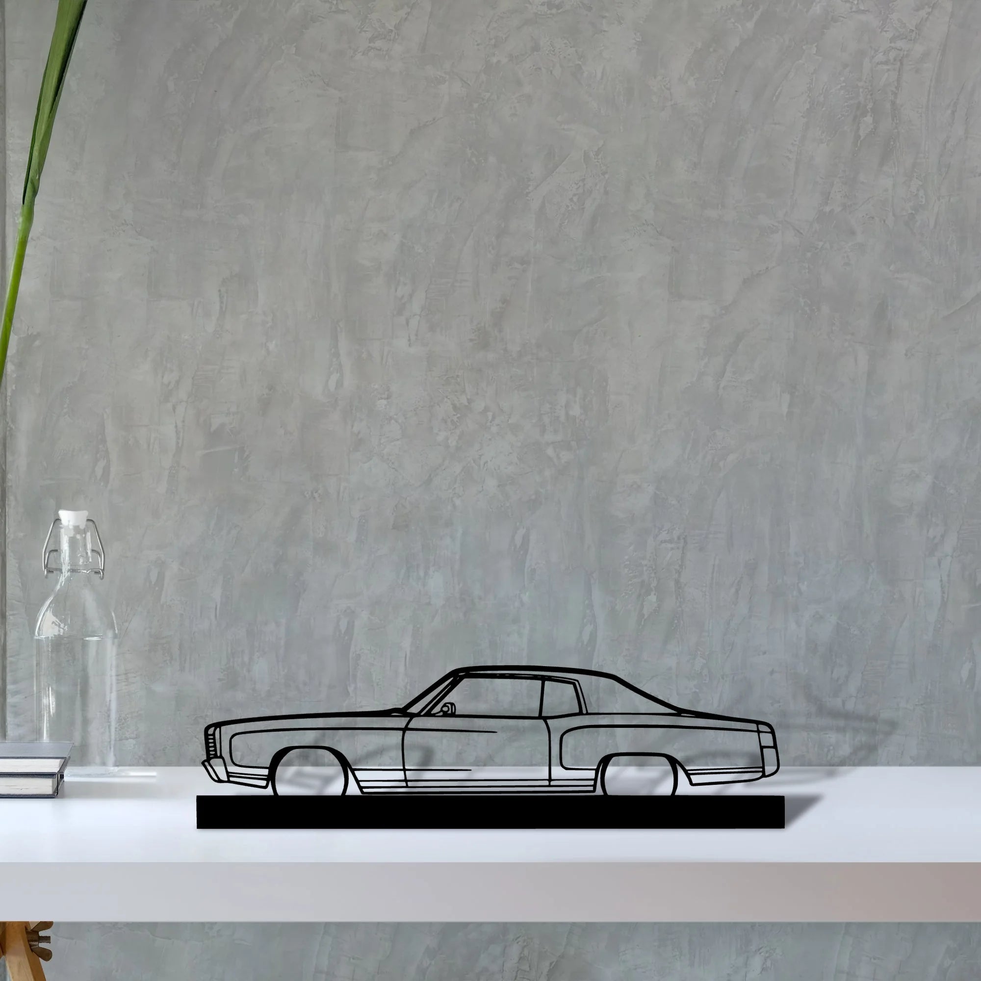 monte-carlo-1970 Silhouette Metal Art Stand - Aero Silhouette