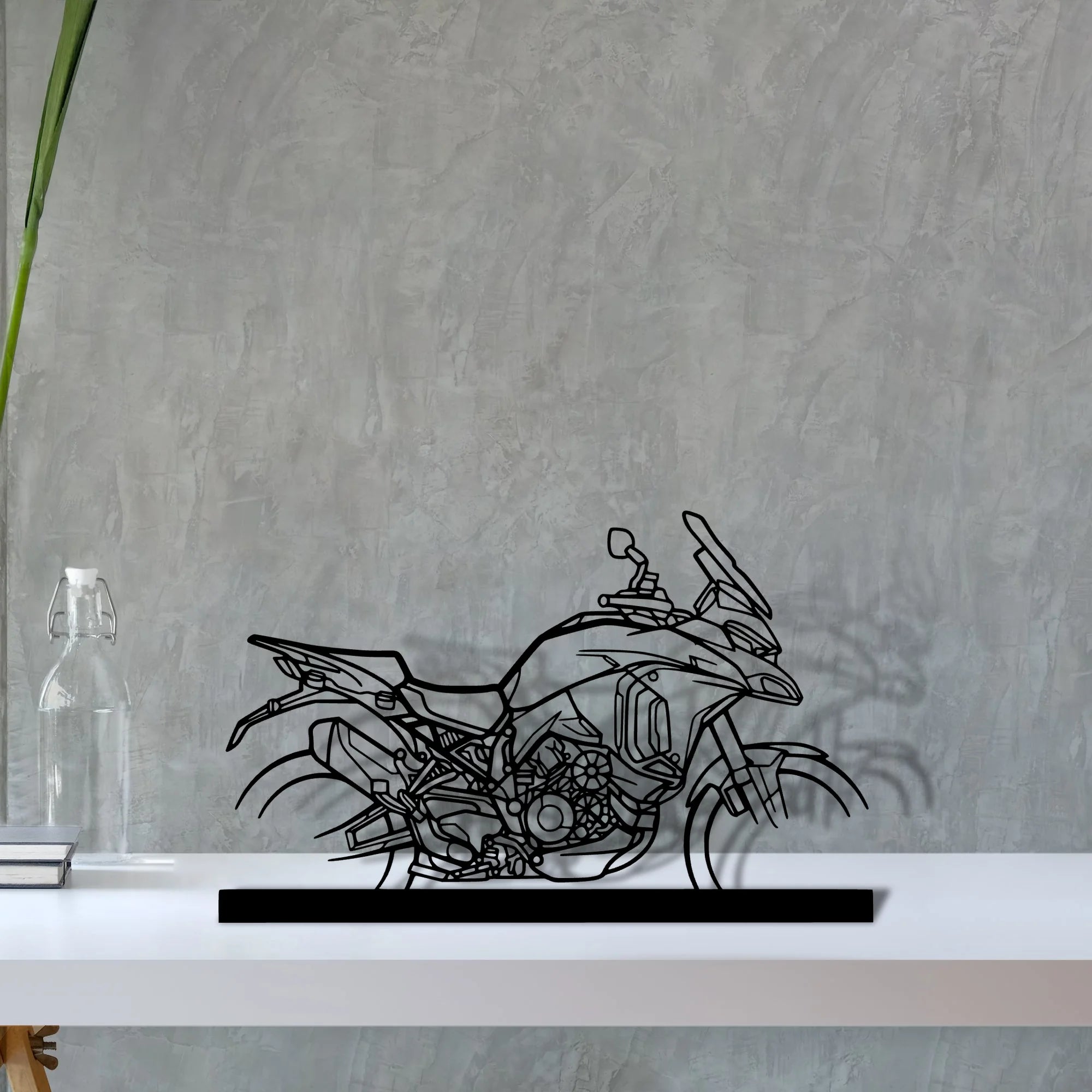multistrada-v4s Silhouette Metal Art Stand - Aero Silhouette
